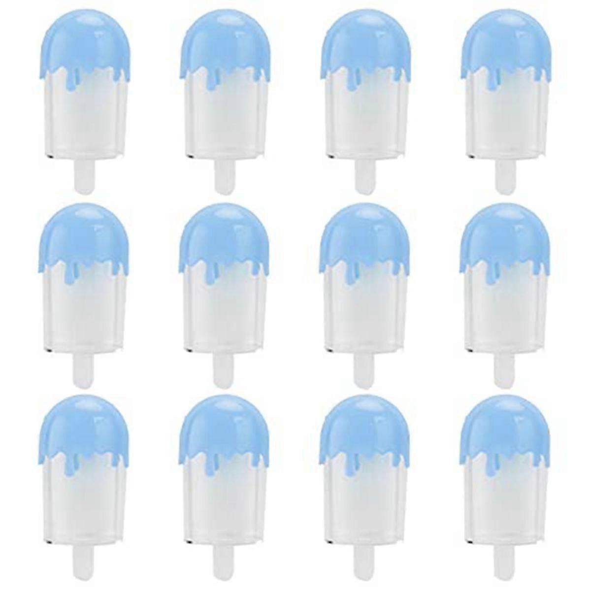 12Pcs Ice Cream Shape Candy Box,Case Container,Party Favors and Gifts, Candy Case Container Wedding Party Supplies(Blue)