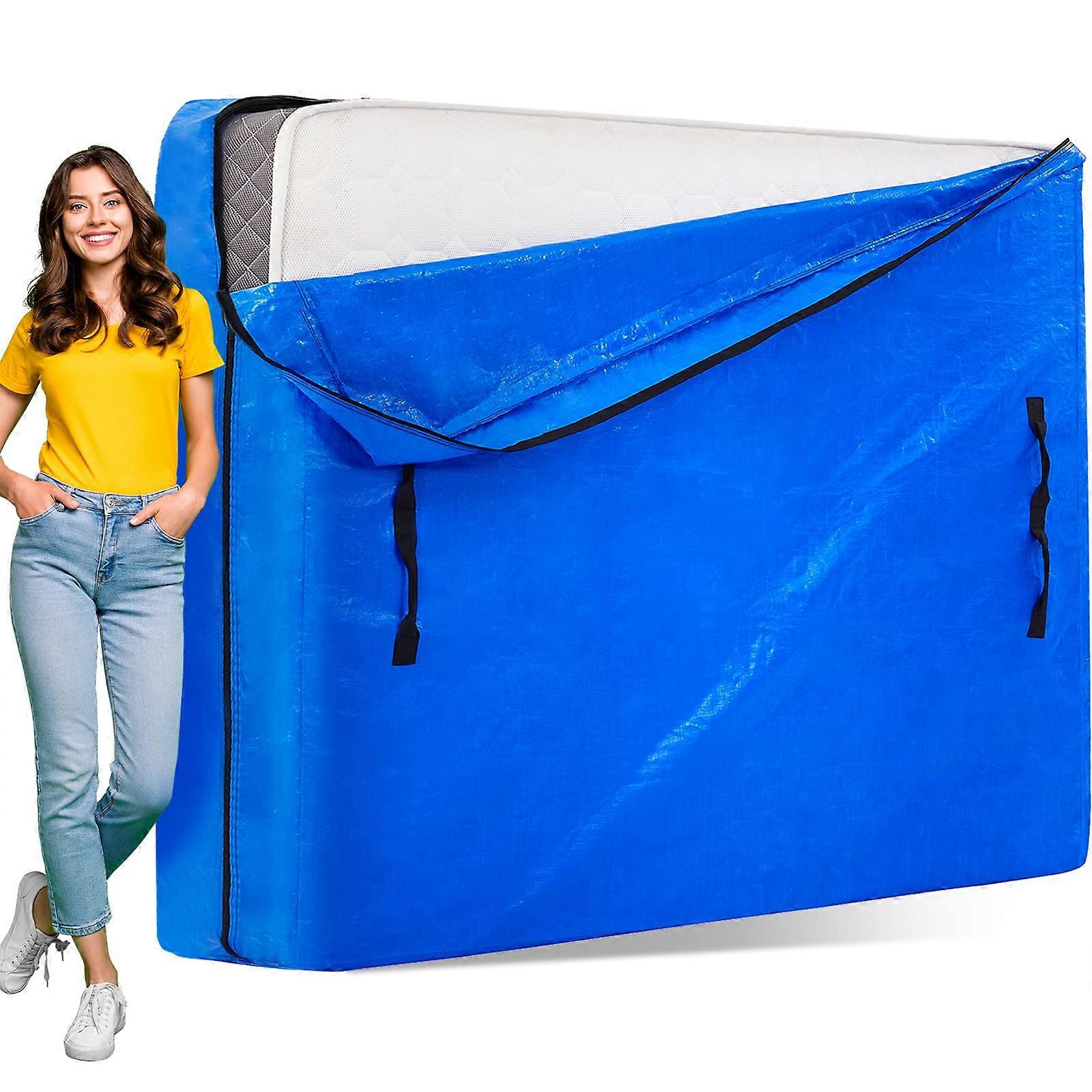 Mattress Bag, Tarp Reusable Storage Bag,Easy Carrier Mattress Moving Cover (Queen Size)