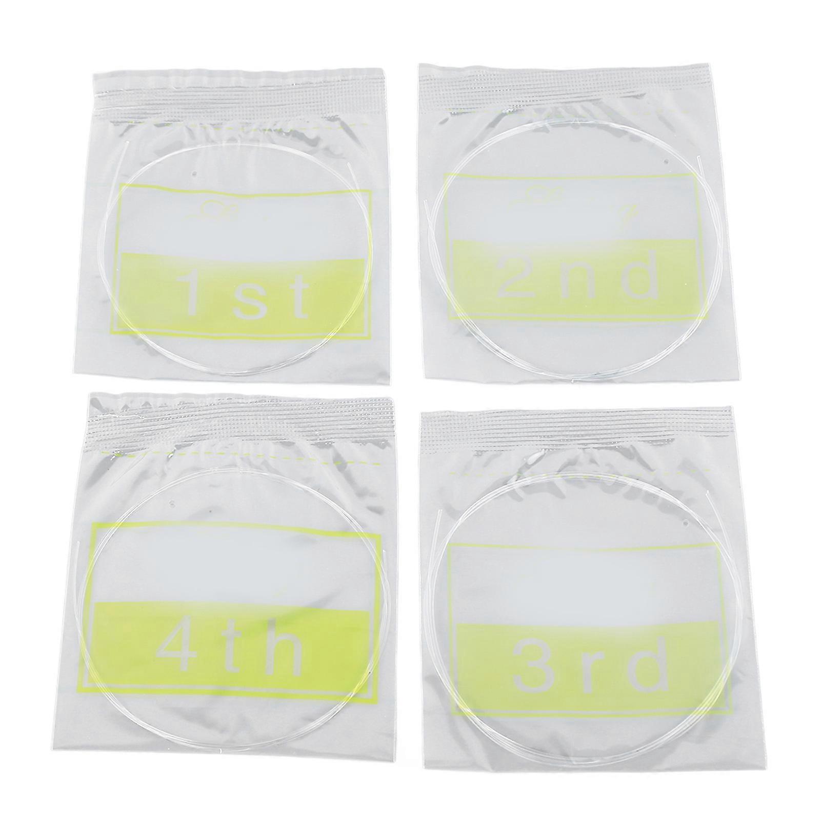 4Pcs Ukulele String Nylon String Good Sound Quality Transparent Instrument Accessory
