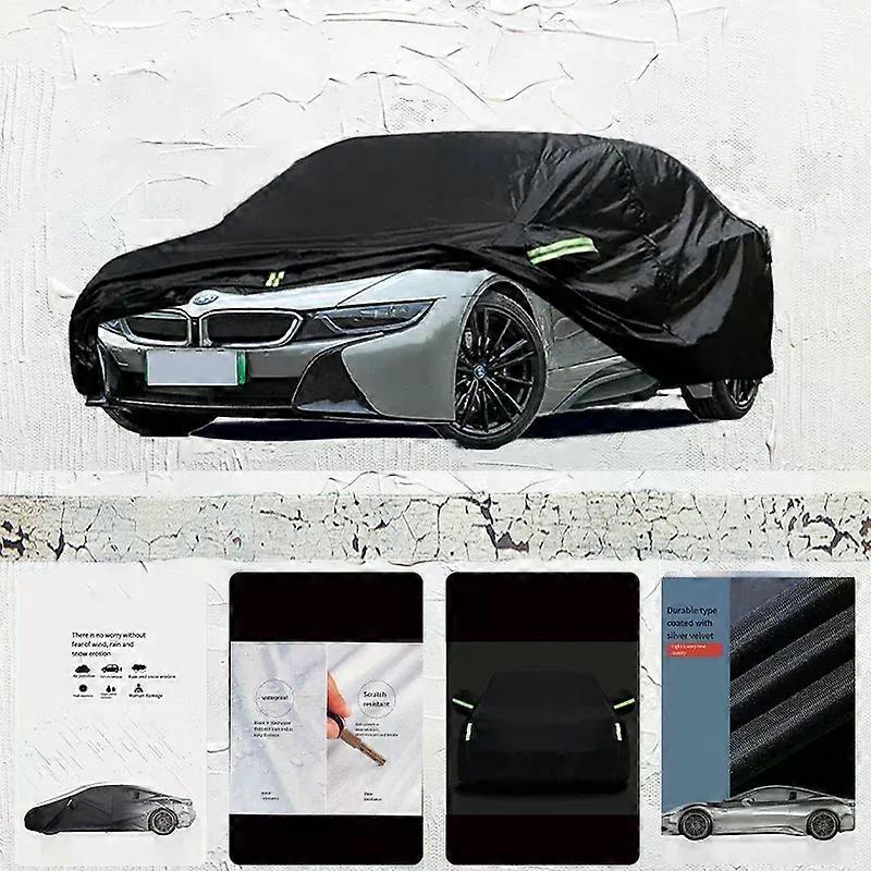 עבור-BMW-I8-כיסוי-חוץ-כיסוי-רכב-שחור-הגנה-מכסה-מלא-עמיד למים-שמשיה