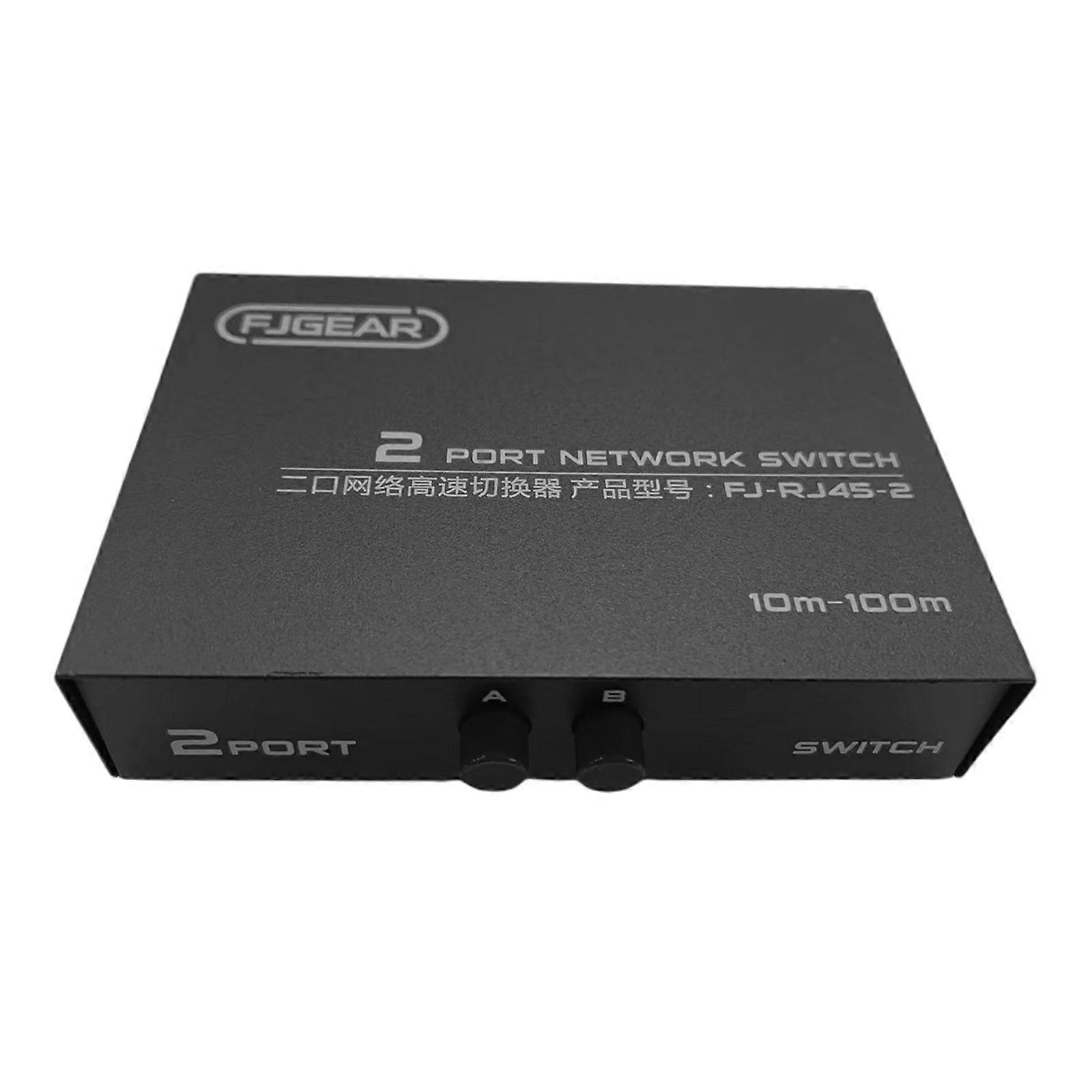 1x2 or 2x1 RJ45 Network Ethernet Manual AB Sharing Selector Switch Box-Gold