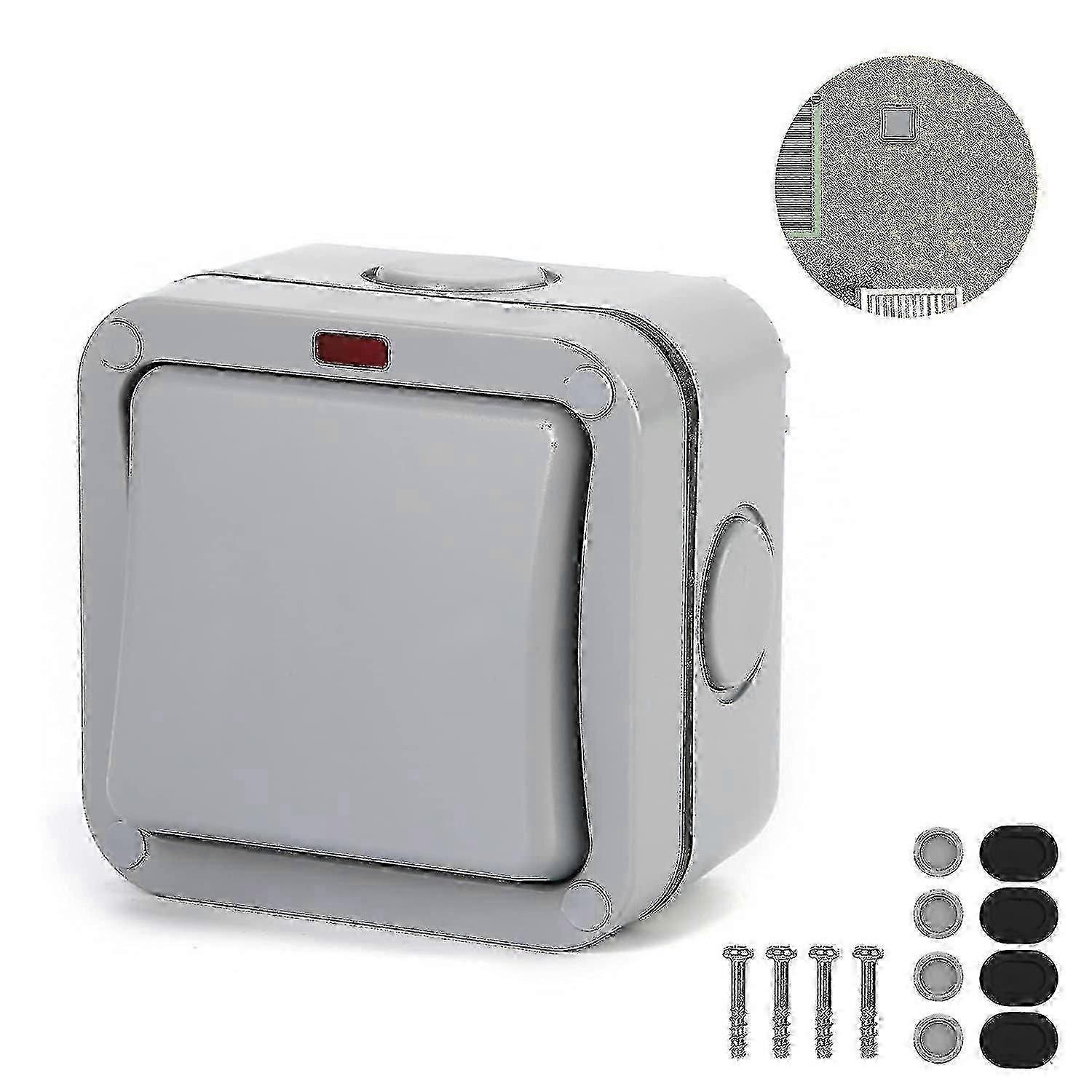 屋外防水スイッチ、屋外コントロールスイッチ、インジケータライト付き作業エリア、集中豪雨保護