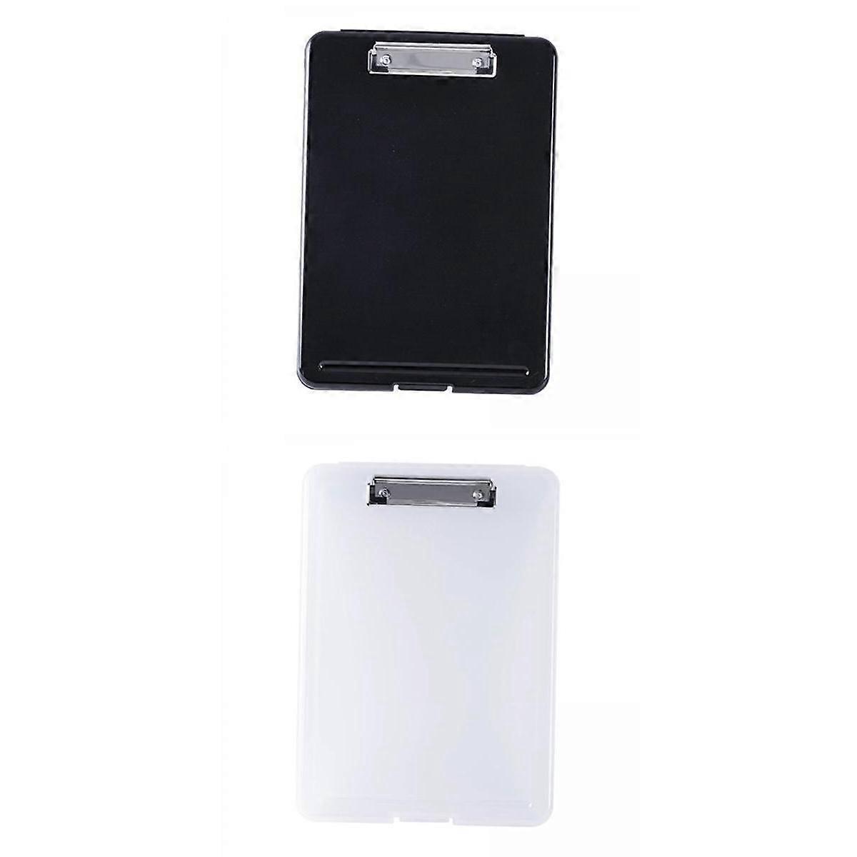 2x Plastic A4 File Box Document Folder Writing Pad Box Organizer Supply