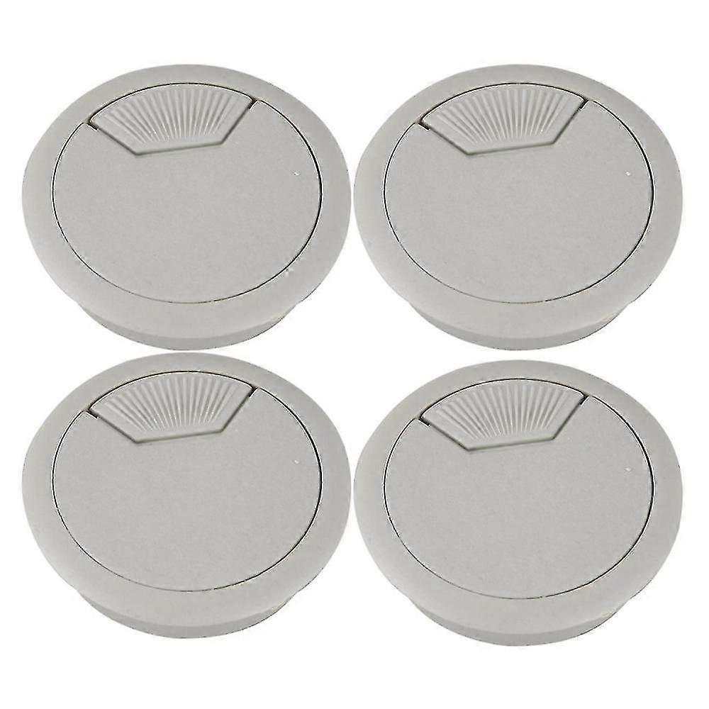4 Pcs 53mm Drill Hole Plastic Home Computer Desk Cable Cord Grommets