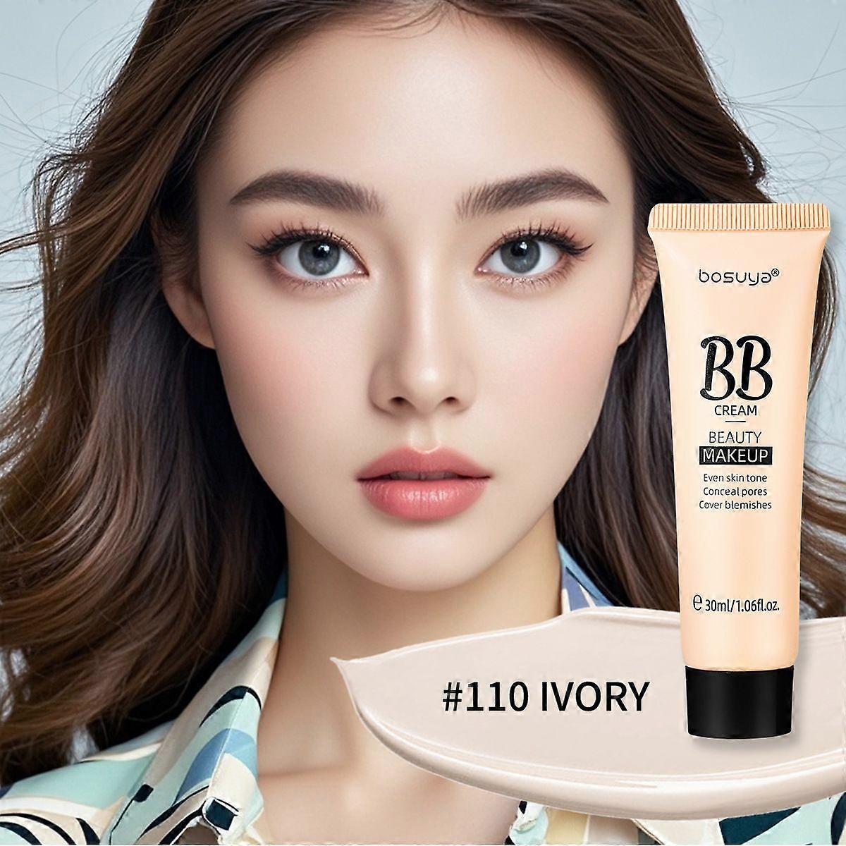 BB Cream Foundation, Waterproof Long Lasting Even Skin Tone Makeup, Full Coverage Foundation Anti-Redness Lightweight Smoothing Foundation, Hide Pores