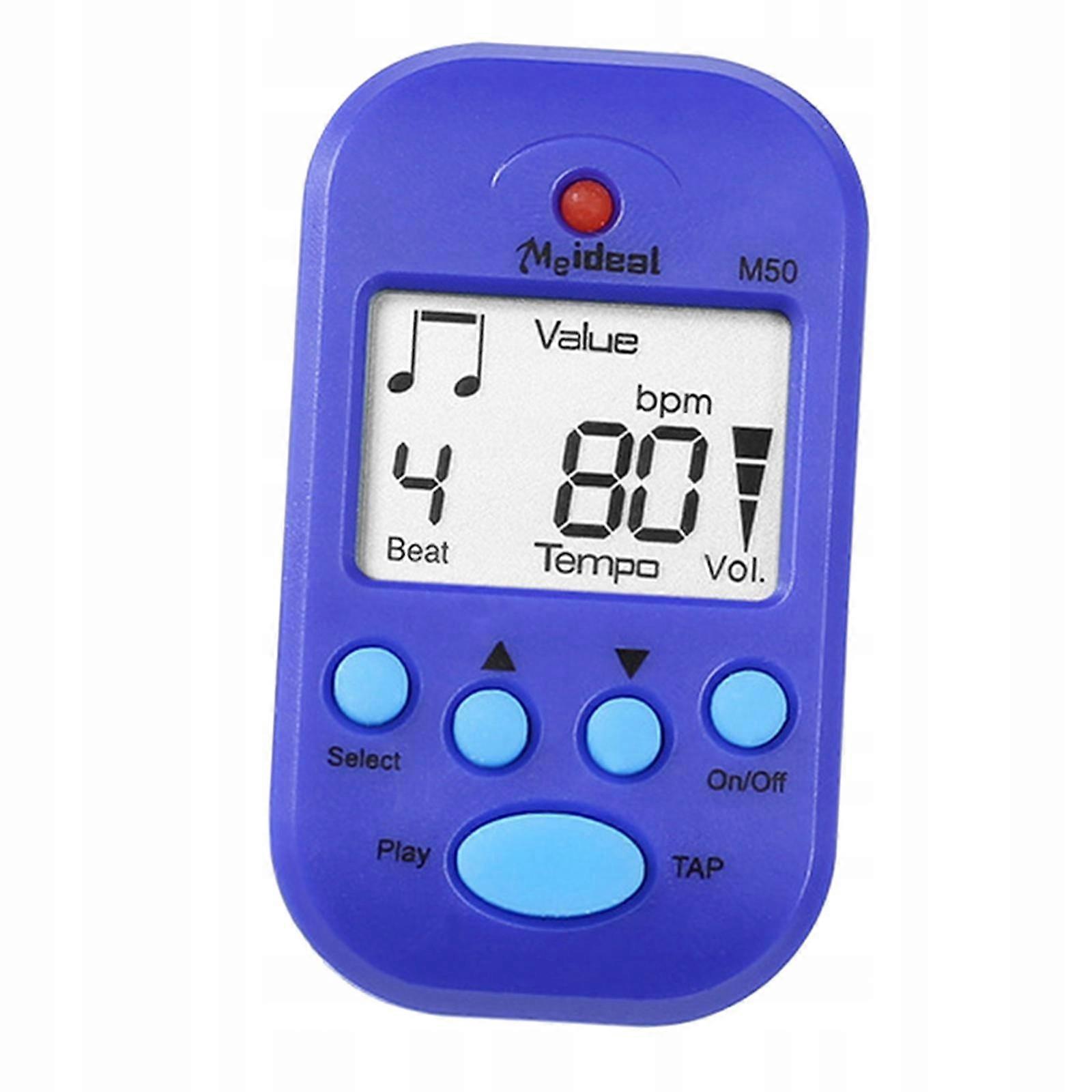 Mini Digital Metronome Lightweight Musical Instrument Parts Beat Tempo Blue