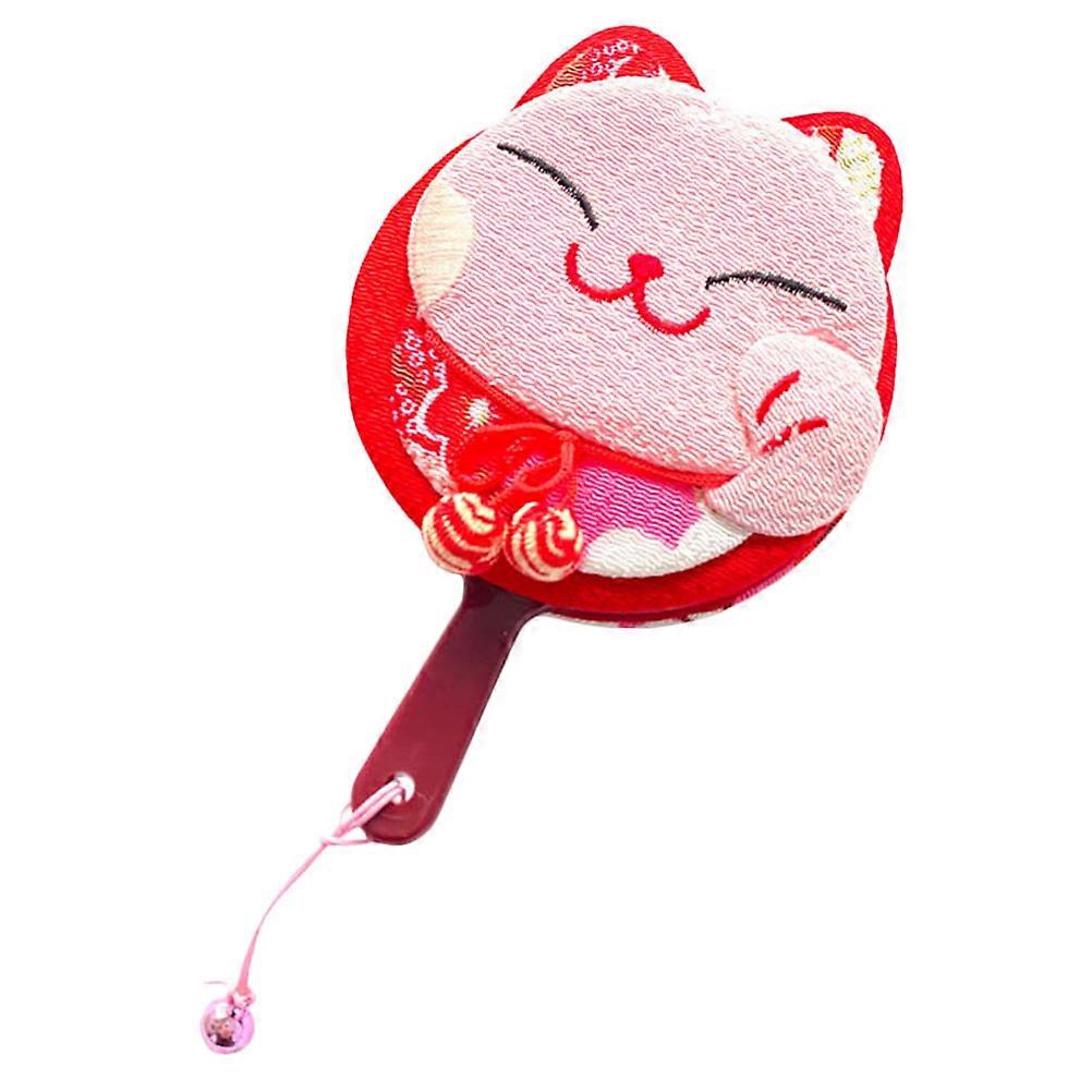 Cute Cartoon Handheld Makeup Mirror with Long Handle, Distortion Free Reflection, Portable & Durable, Stylish Retro Design for Women Travel