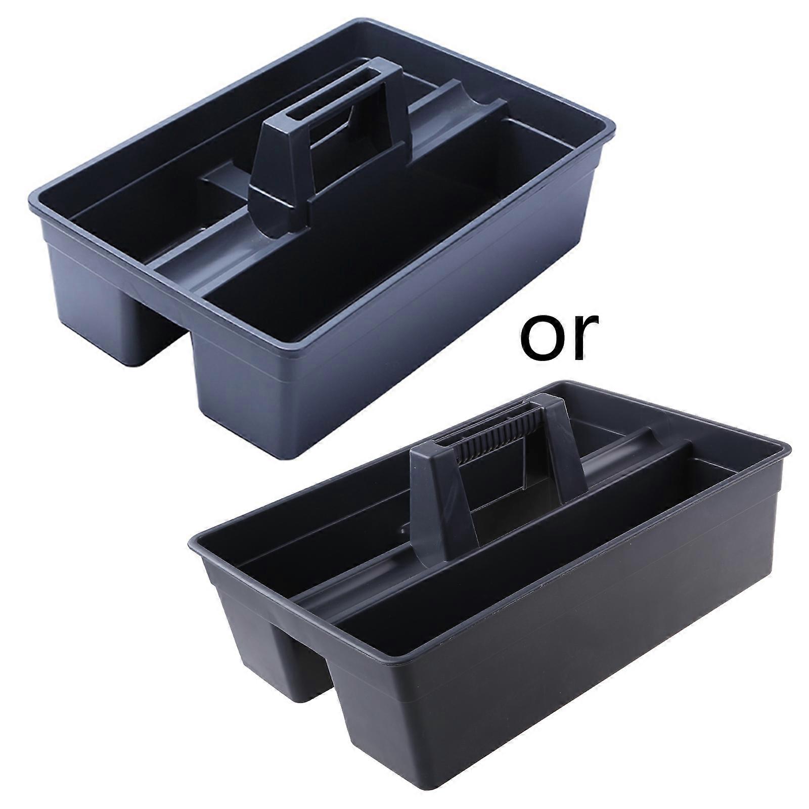 Plastic Storage Tray with Handle Portable Sundry Compartment Basket Multicolor