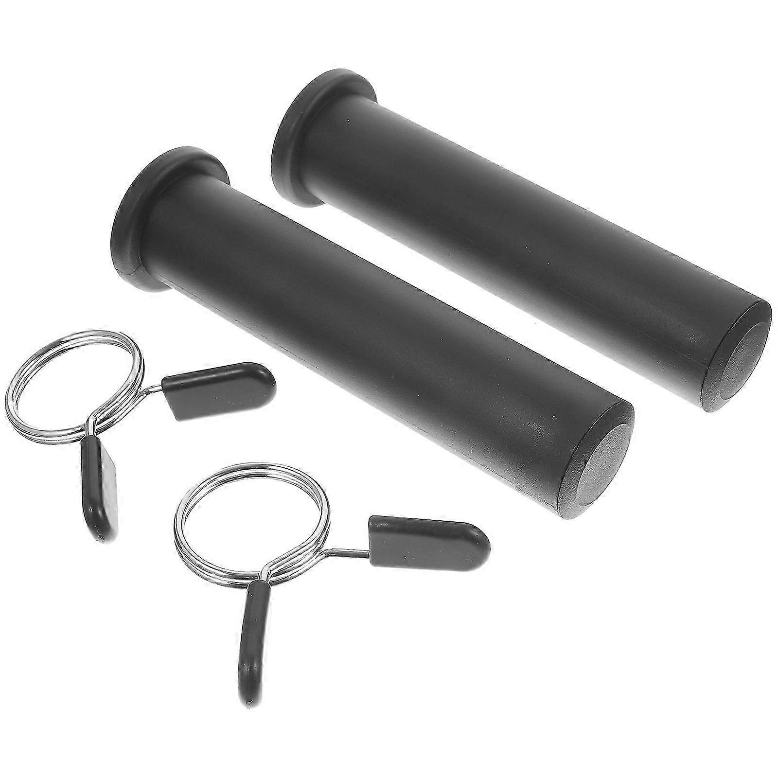 Adjustable Dumbbell Handle Grip with Removable End Cap - 20X6X6CM - Black