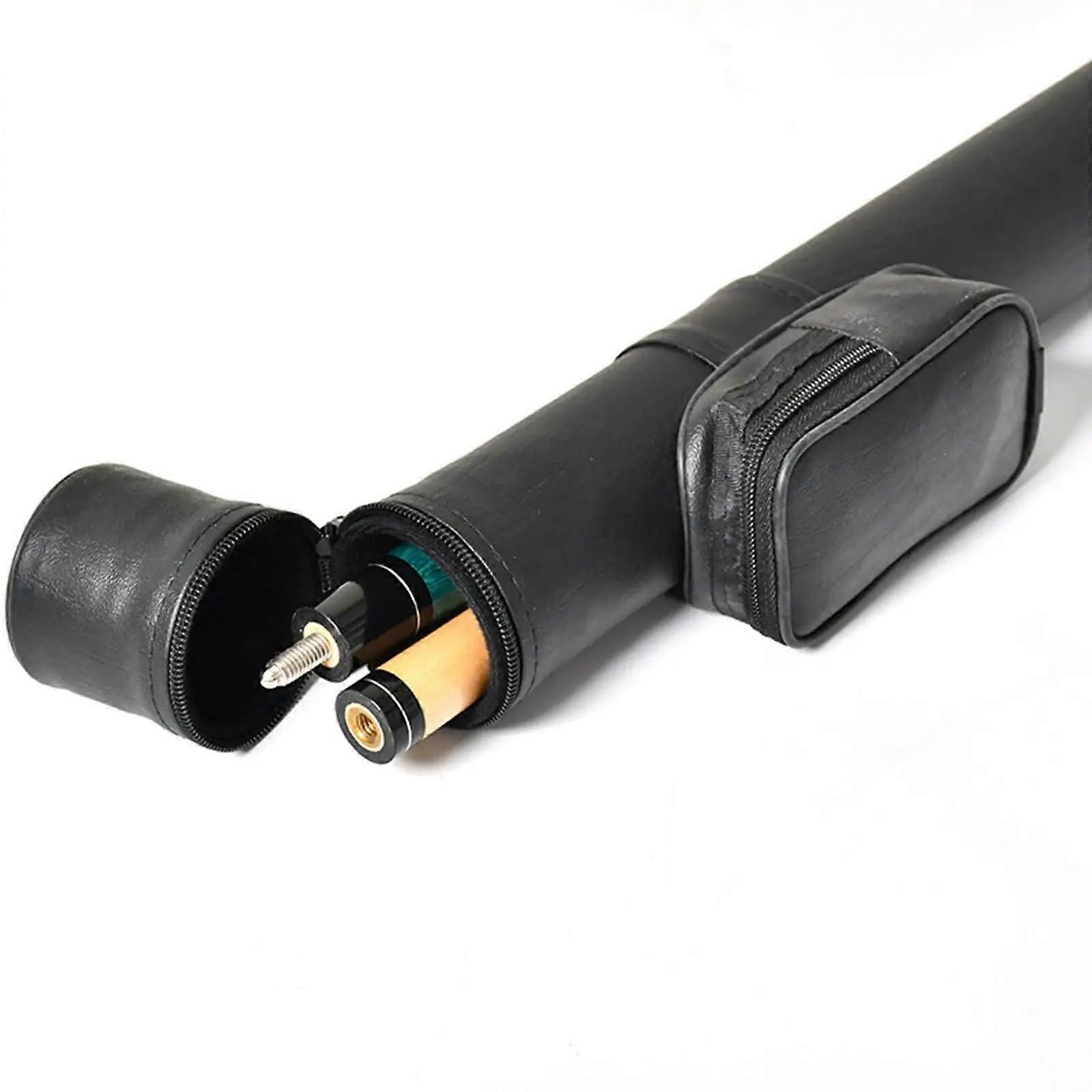 Pool Queue Case - 1/2 Billiard Cue Bag, Durable Carrying Case for Pool Cues, Padded Pool Accessory, Black Nylon Material