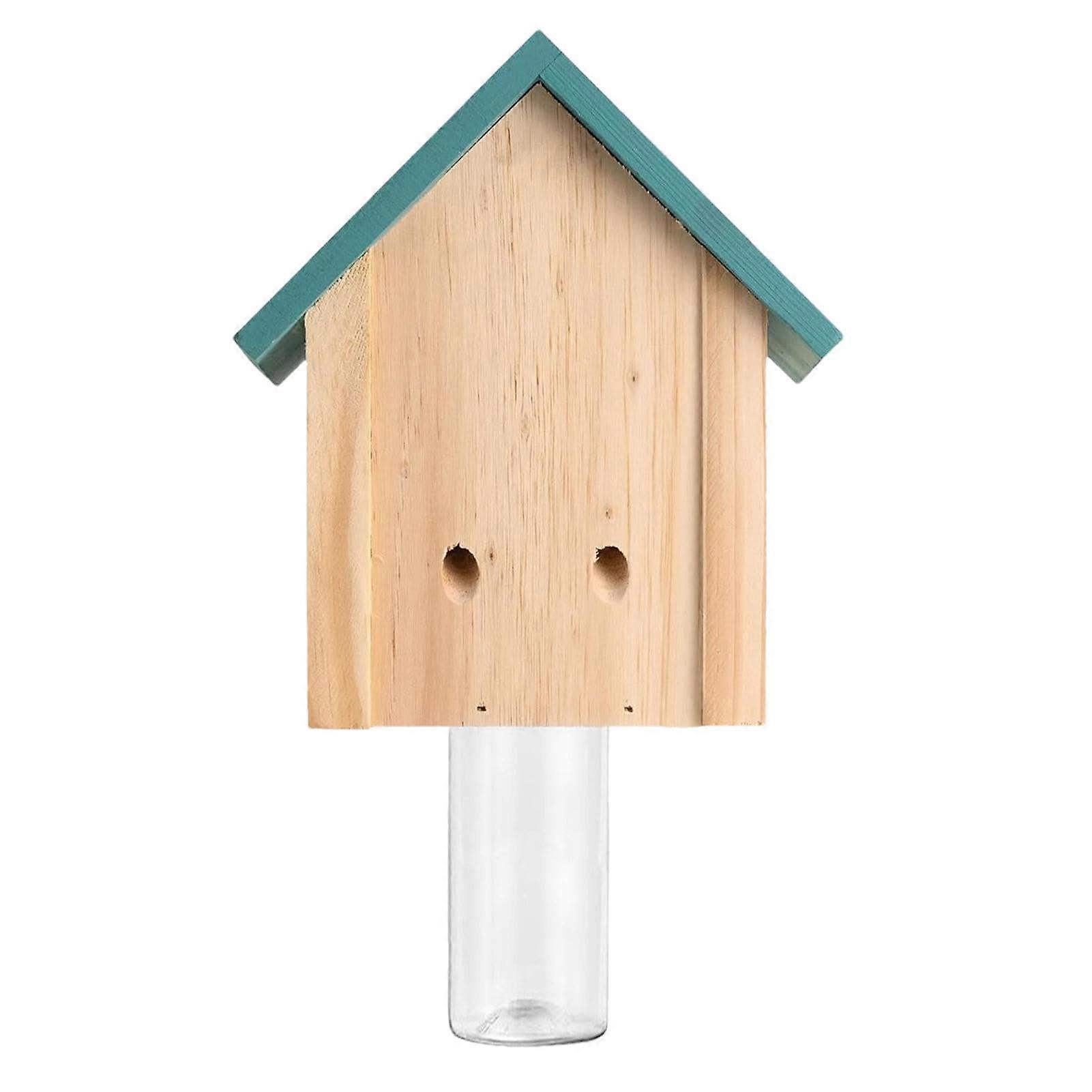 Bee Traps Honey Bee Swarm Wooden Boring Bee Cottage Rustic Naturals Carpenter's Bees Rustic Natural Railing Hanger Bee Traps for the blue