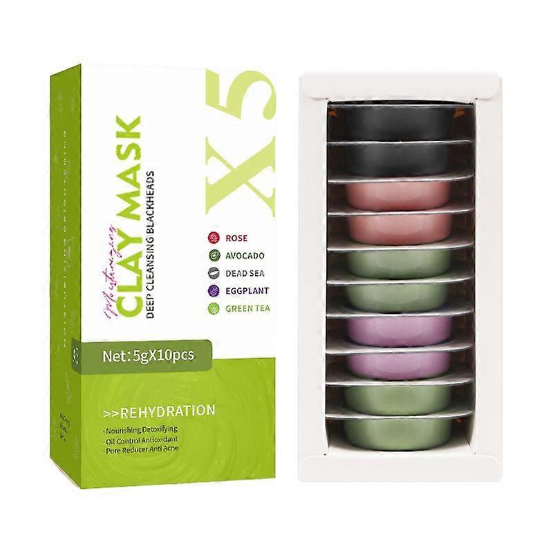 Disposable Clay Mask with Pudding Applicator, Facial Cleansing Mask, Silky Soft Texture, Deep Pore Cleansing, Reorganize Skin Texture