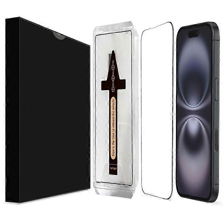 Compatible For iPhone 16 Plus Tempered Glass HD Clear Screen Protector with Automatic Dust Removal Tool