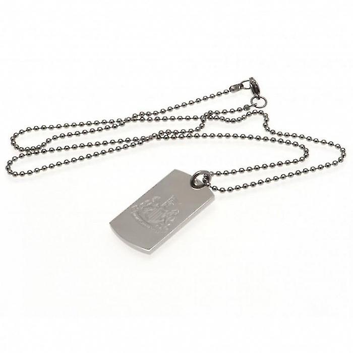 Newcastle United FC Engraved Dog Tag And Chain