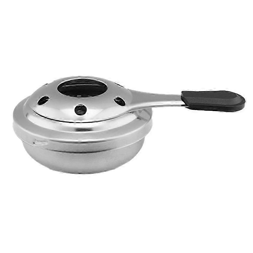 موقد فوندو محمول من الفولاذ المقاوم للصدأ - موقد كحول صغير بمقبض مضاد للحروق