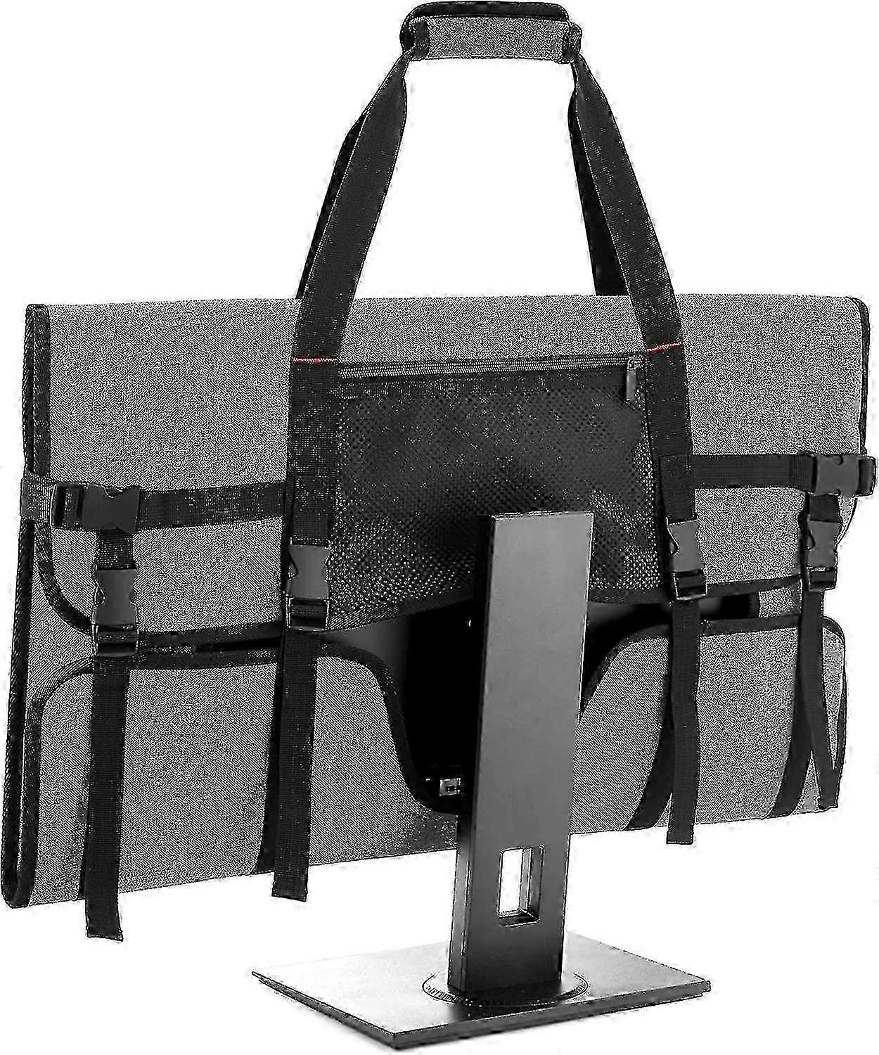 27" LCD Monitor Carrying Bag with Padded Velvet Lining - Gray