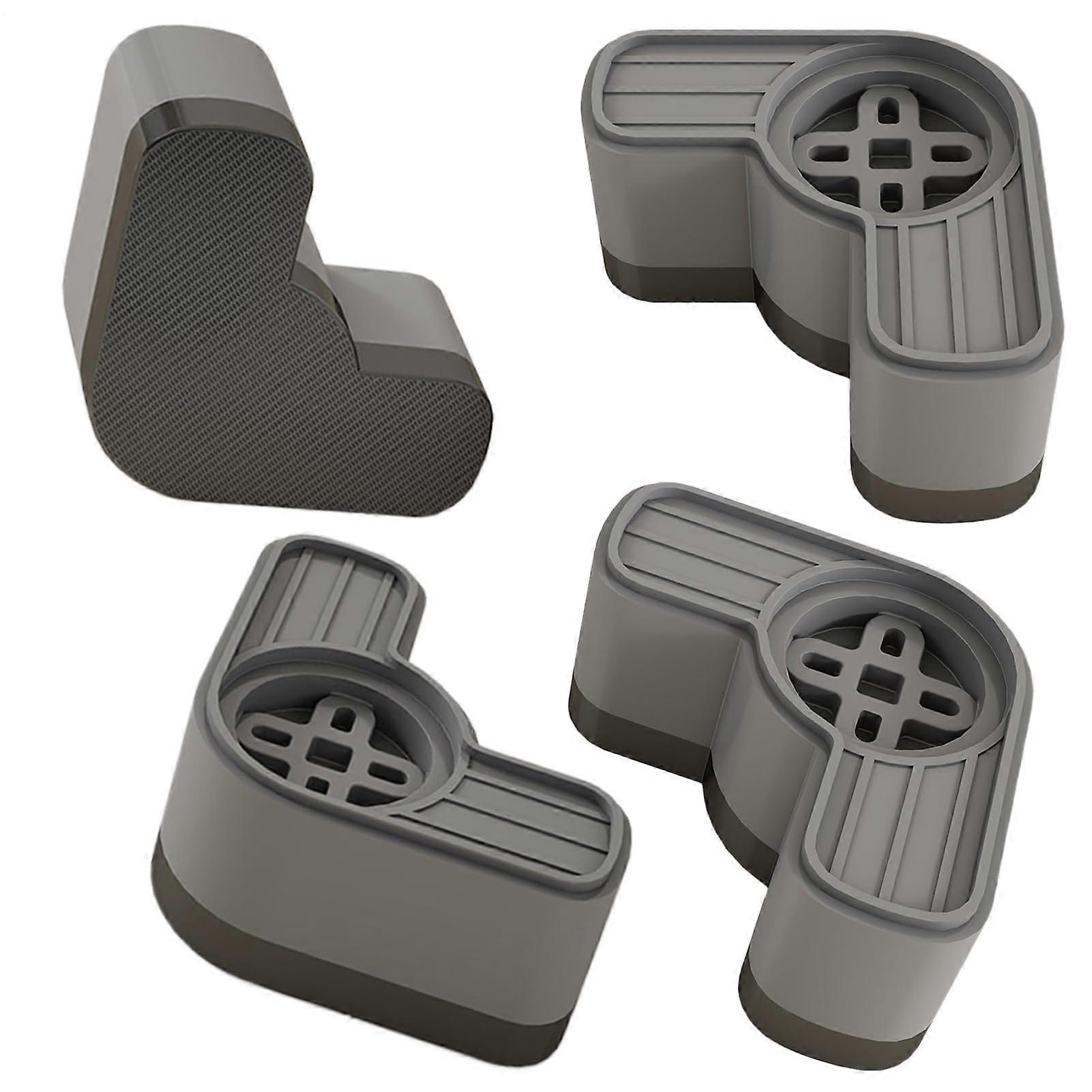 Antivibrationspads For Washing Machine And Dryer, 4-Section Pedestal, Non-Slip, Noise Reduction, Stabilization