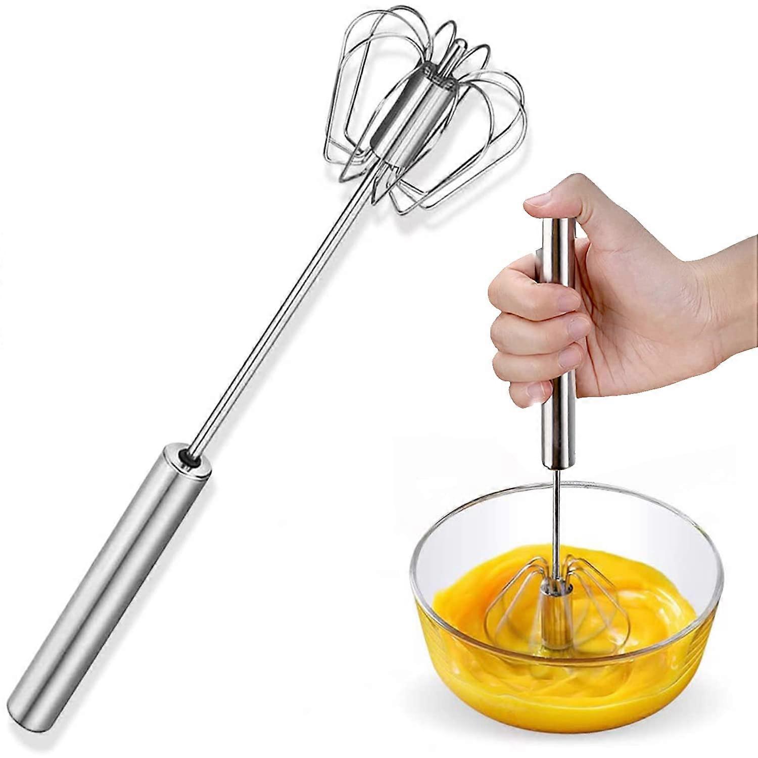 Simple Automatic Whisk, 12 Inch SemiAutomatic Whisk, Balloon Whisk, Whisk, Hand Whisk for Mixing, Beating, Foaming and Stirring 1pcs 1.0