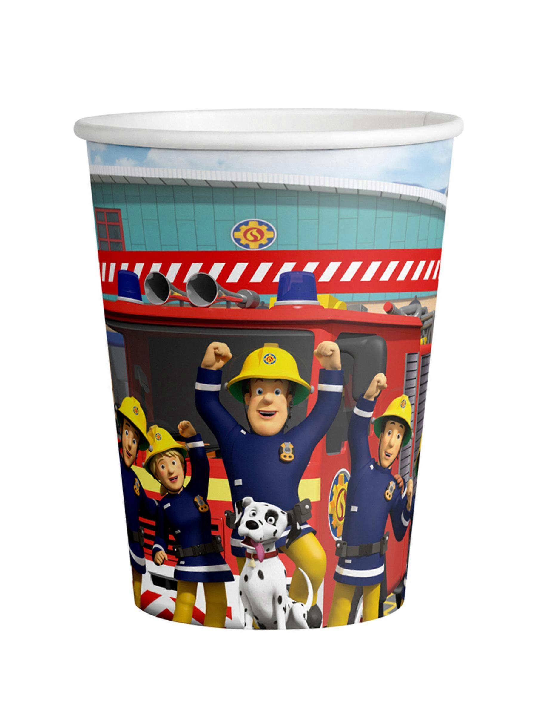 8 Fireman Sam 250 ml paper cups
