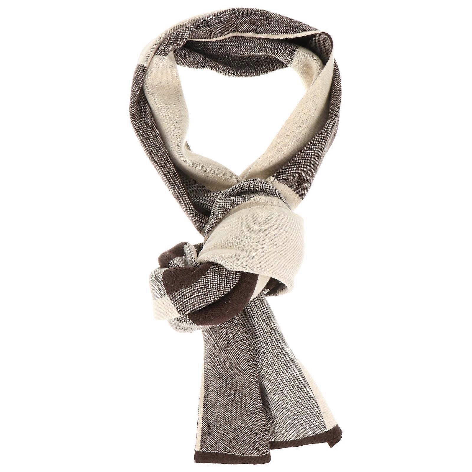 Knitted Plaid Scarf for Men – Warm & Comfortable Winter Neckwear for Autumn, Winter & Spring