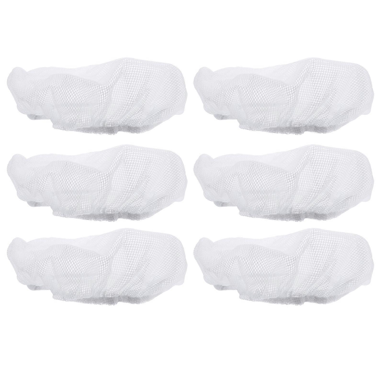 Chef Hat Breathable Anti-Static Dust-Proof Semi-Mesh Design 6Pcs