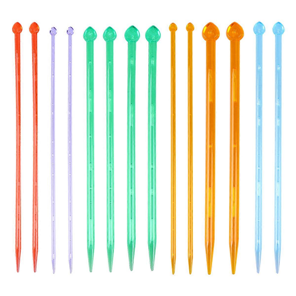 Sweater Kintting Needle Acrylic Knitting Rod Durable Knitting Stick for Carpets DIY Projects 35cm 1Set
