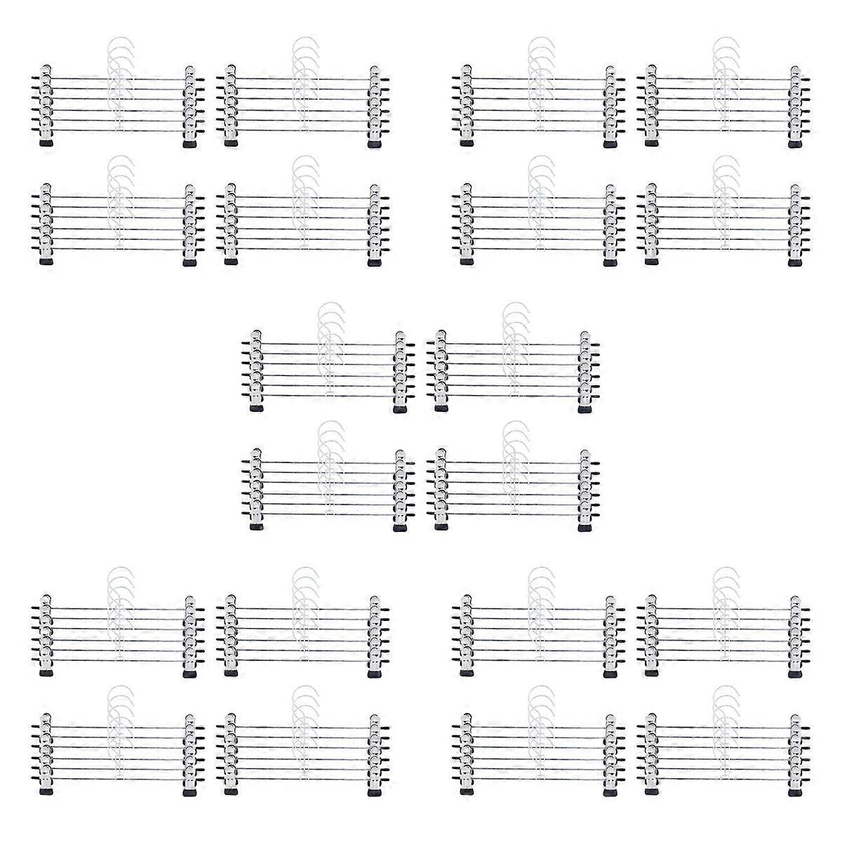 24 Stück Rockbügel mit Clips, platzsparende Metallbügel