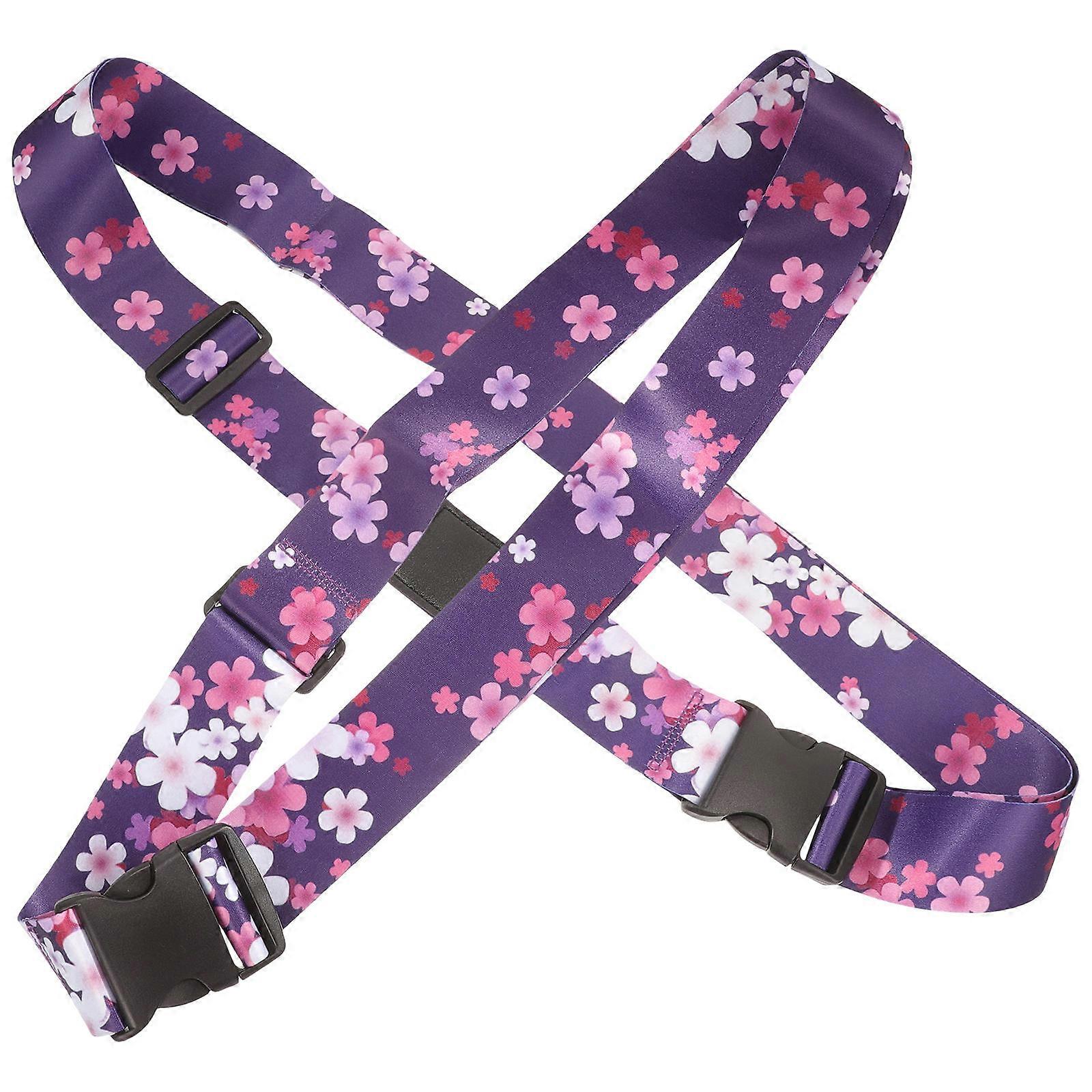 Luggage Strap Adjustable Cargo Band Security Enhancement Travel Accessories 132.00X5.00X1.50CM Multi 1 Pair