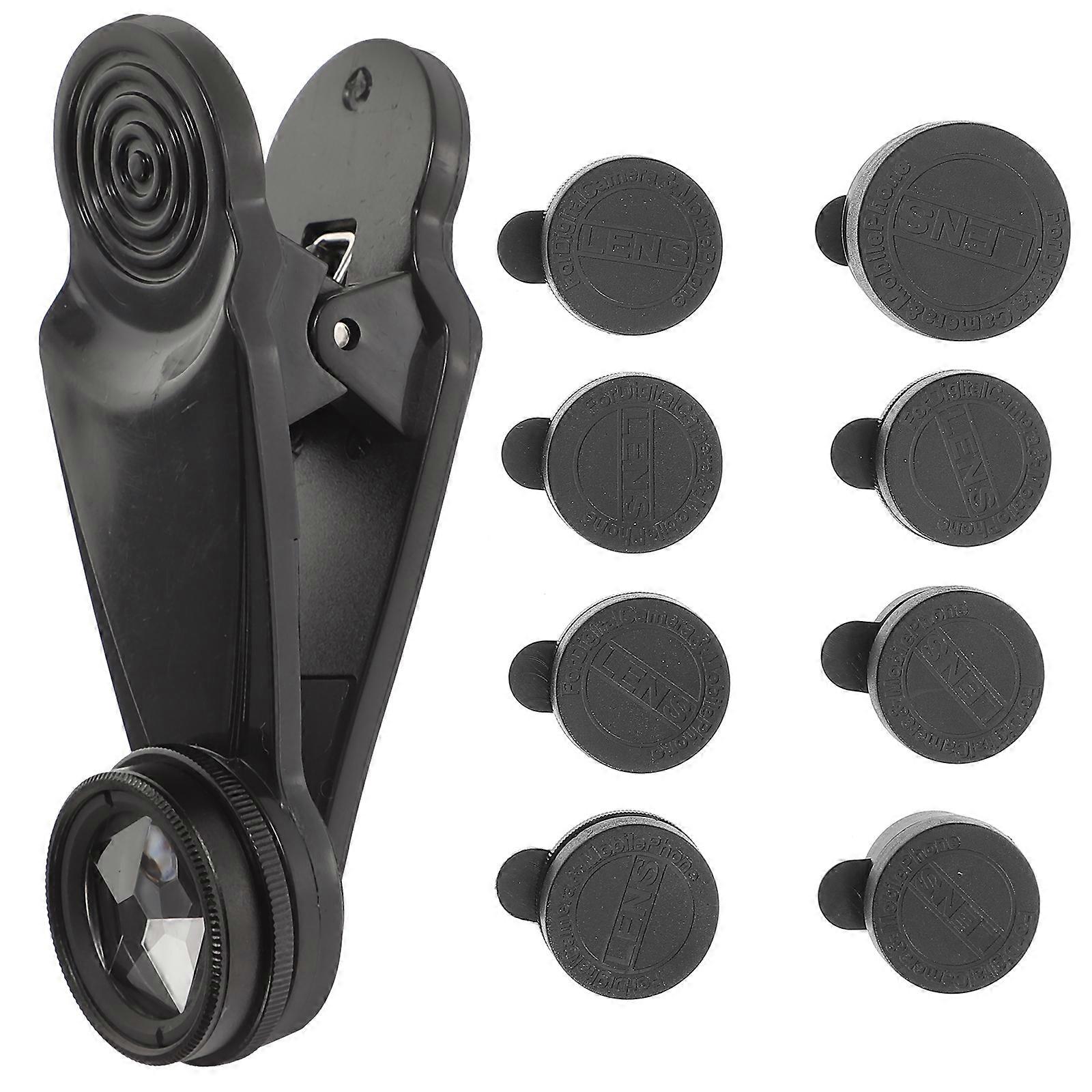 Fisheye Phone Camera Lens Set Mobile Phone Photography Enthusiasts 12*8*4cm Black Macro 1Set