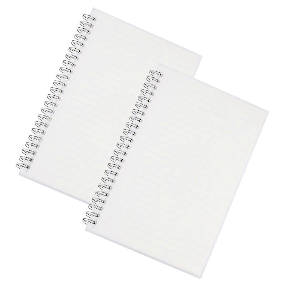 Dull Polish Notebook DIY Planning Recording Journey Transparent Notepad 2Pcs