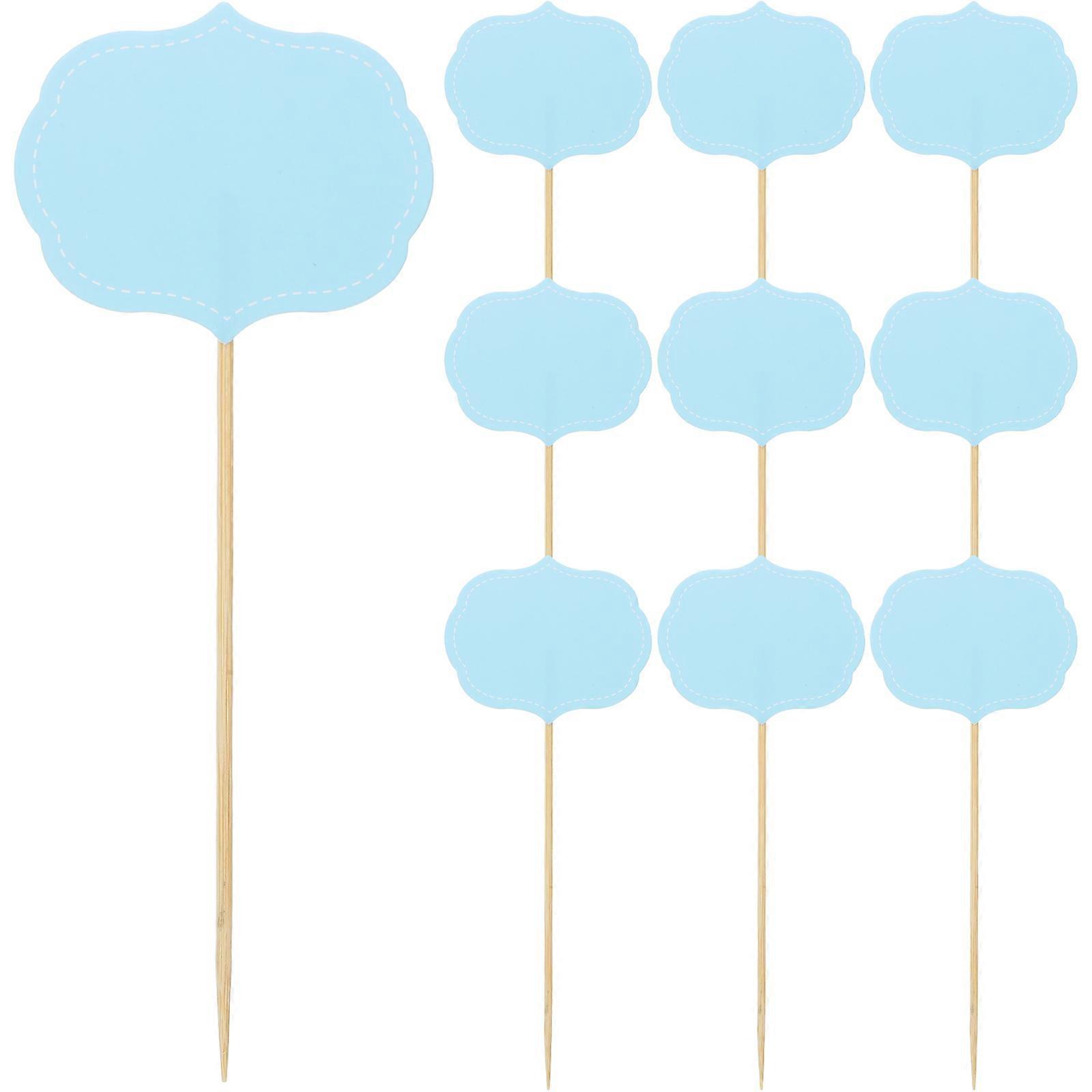 Cupcake Toppers Flags Diy Buffet Labels Easy To Install Natural Lightweight Friends 24Pcs