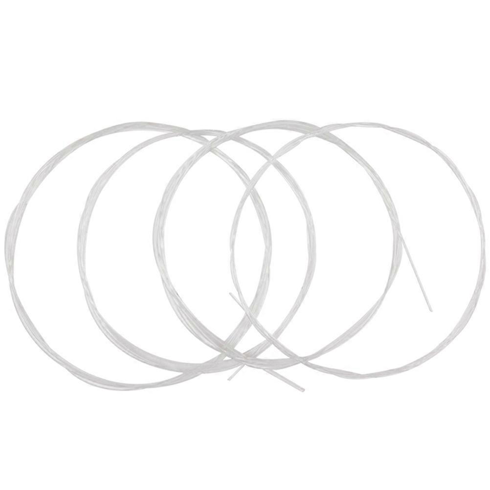 String for Ukulele Accessory Breakage-Proof Stable Sound Silver 4Pcs