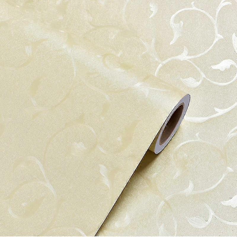 Thickened 3D Textured White Wallpaper