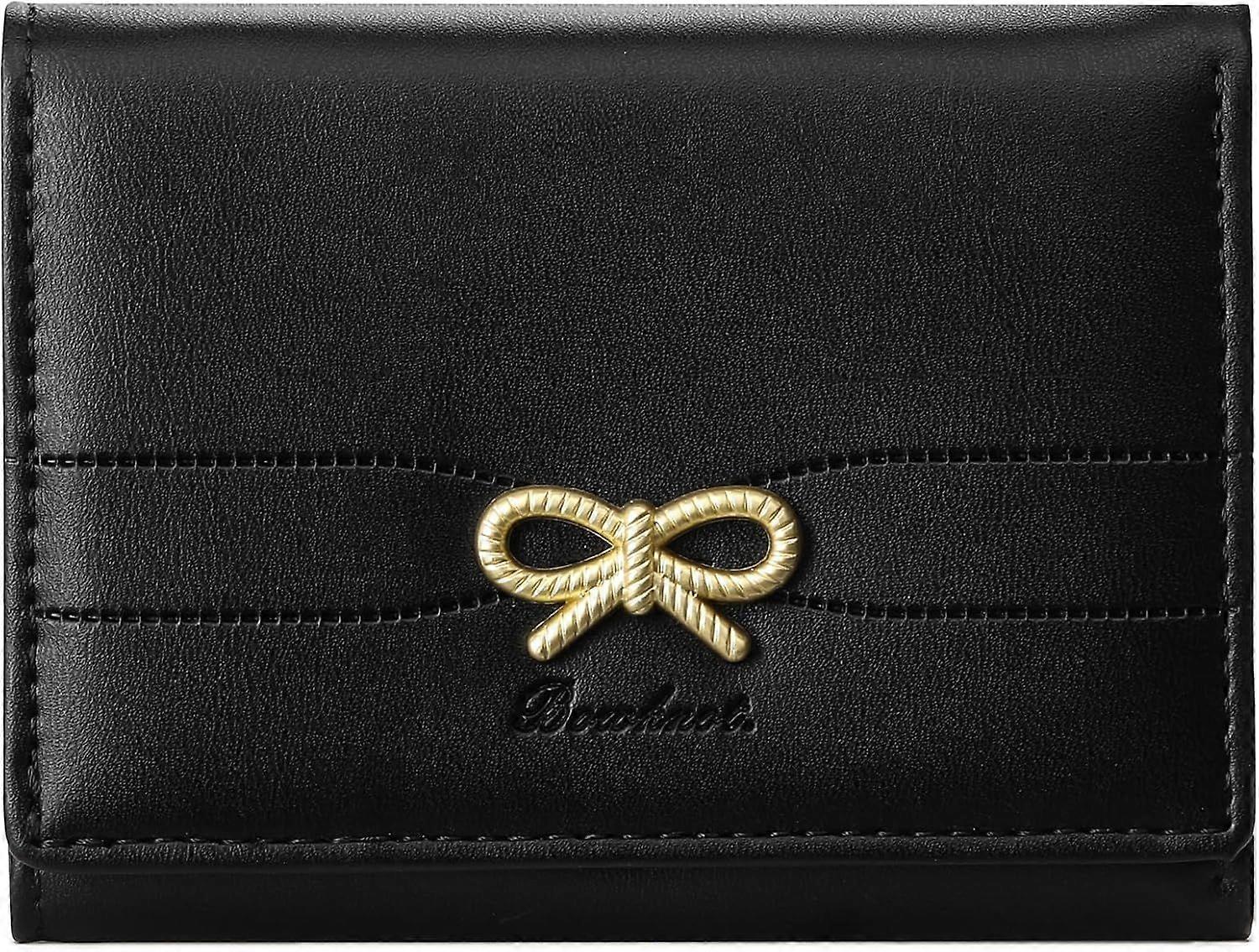 Small Wallet for Women Compact Bifold RFID Blocking Credit Card Holder Cute Leather Pocket Wallet with Coin Pocket