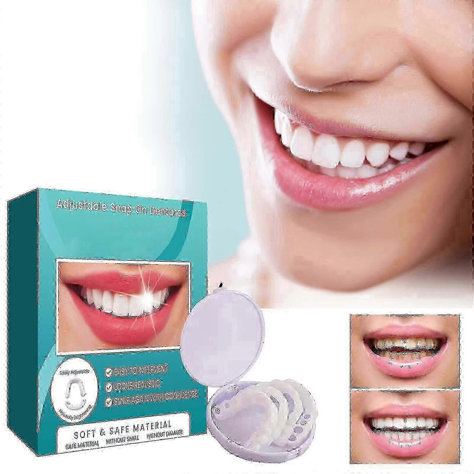 2025 Latest Model Adjustable Buckle Denture Smile Teeth Customizable Temporary
