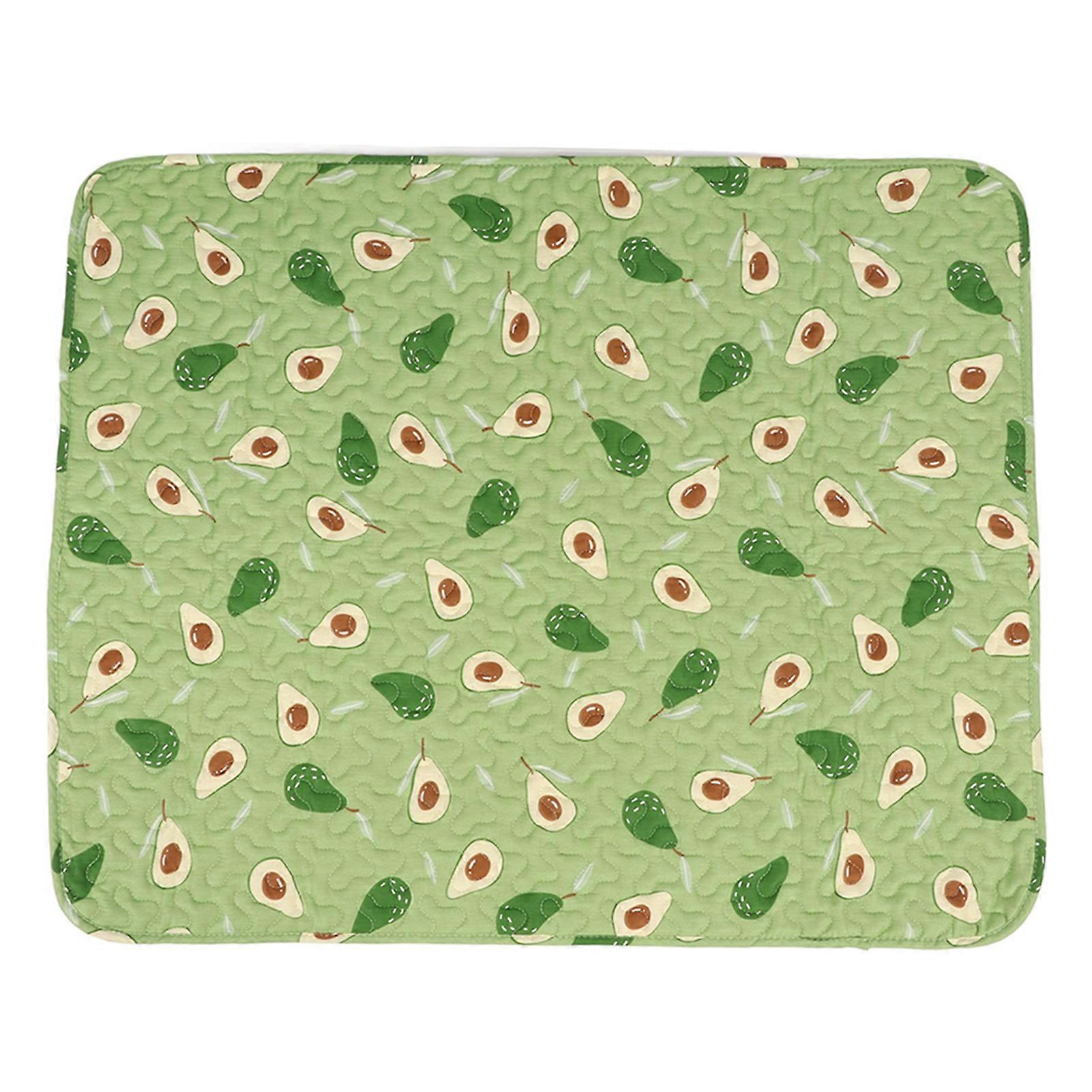 Pet Sleeping Mat Soft Cotton Super Absorbent Warm Comfortable Prevent Slip Pet Bed Mat for Spring Autumn Avocado