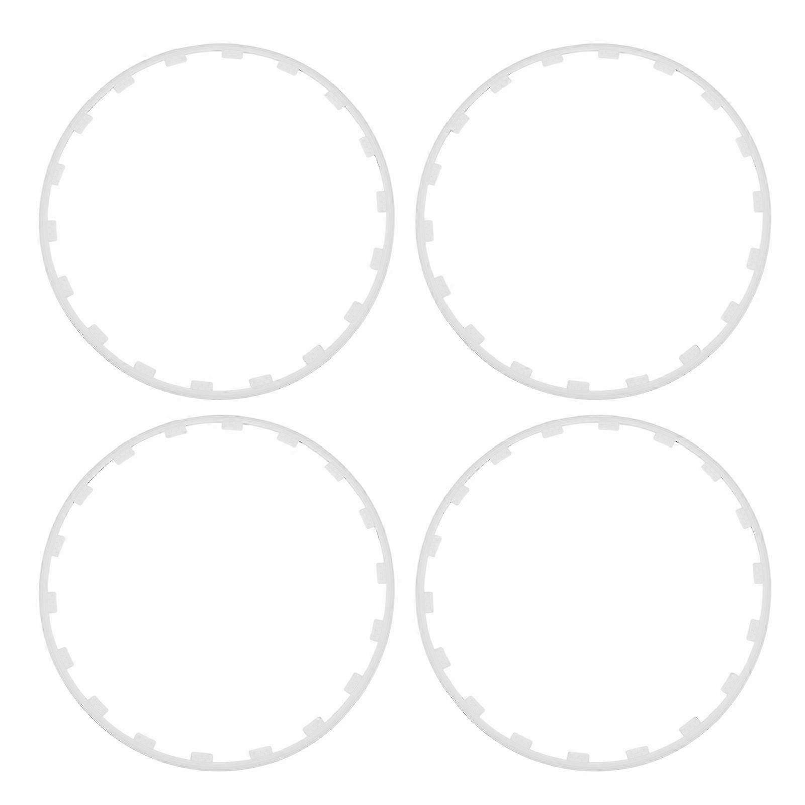 4PCS Wheel Rim Protection Ring Scratch Resistant Universal Fit Replacement for Compatible Brand Model 2017 to 2023 18in Wheels White