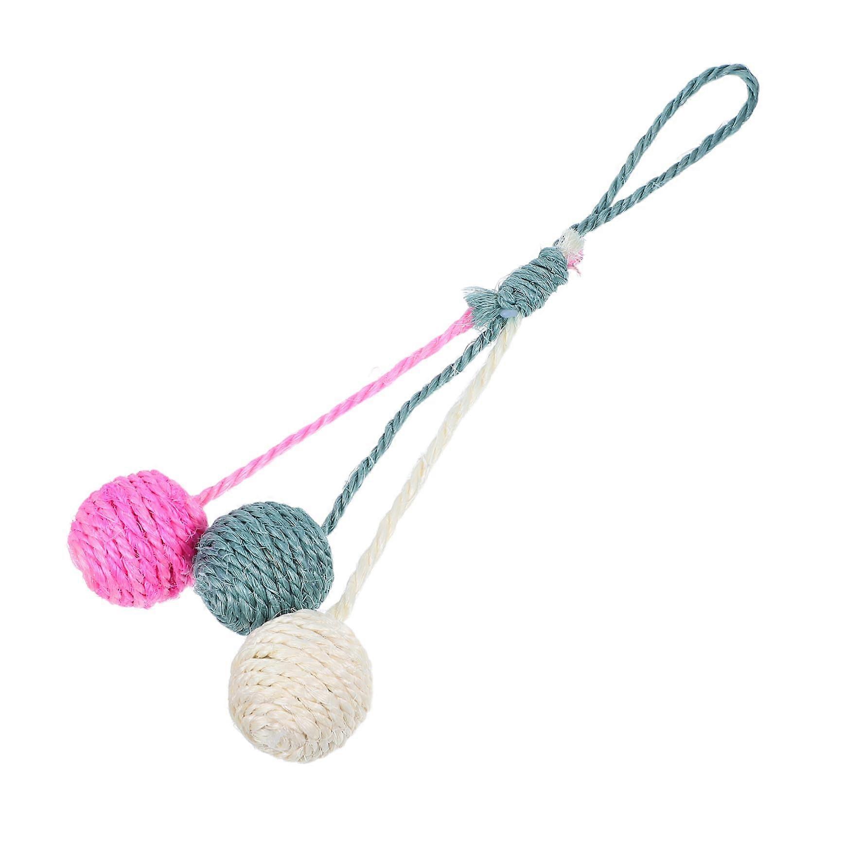 Sisal Cat Ball Toy for Interactive Play - Durable Scratching Balls for Cats - Engaging Home Activity for Feline Friends
