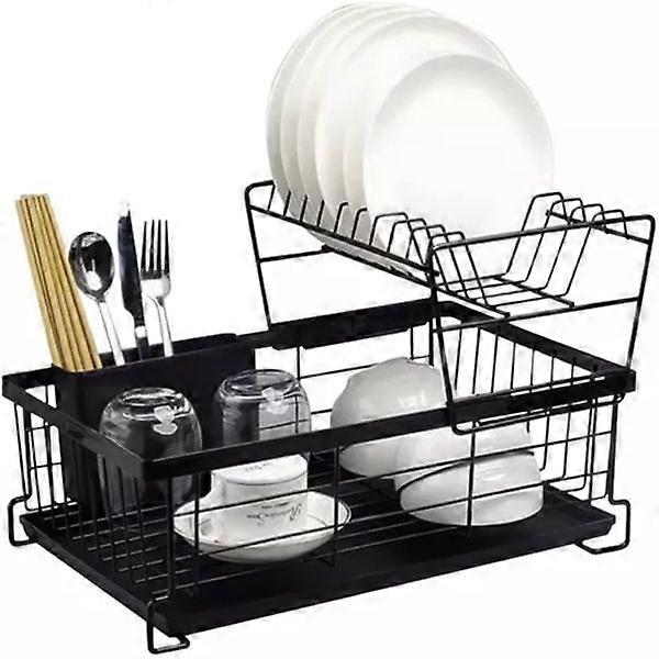 Dish rack with two levels - Disha Black
