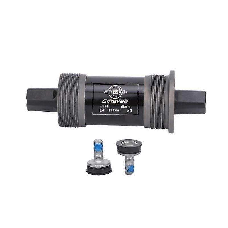 Bicycle bottom bracket for square taper crankset with waterproof screws, MTB road folding bike spindle bottom bracket (68x113mm)