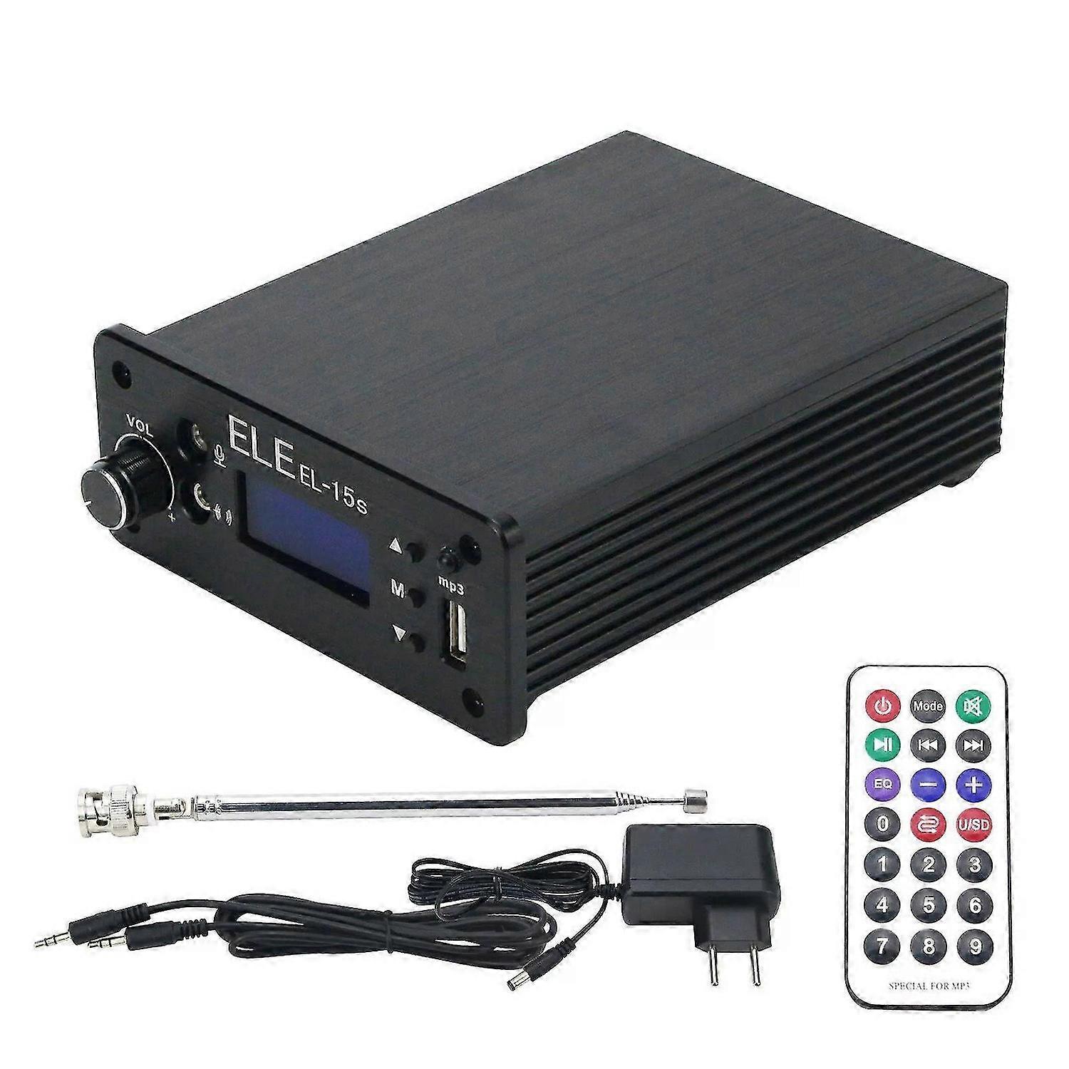EL-15S FM Broadcast Transmitter Timing Wireless System Music 1.5W For U Disk Mm3