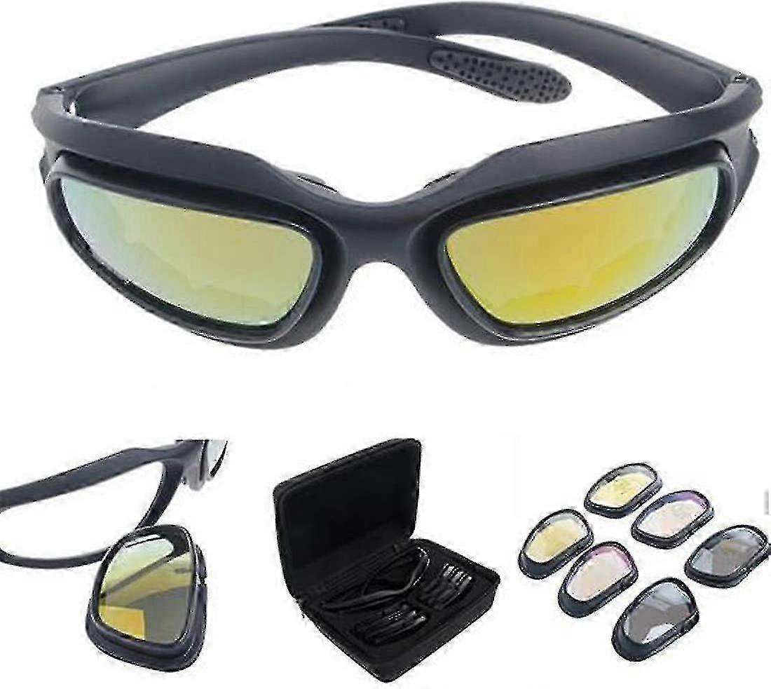 Polarized Driving Riding Lens Sun Glasses With 4 Lens-jie