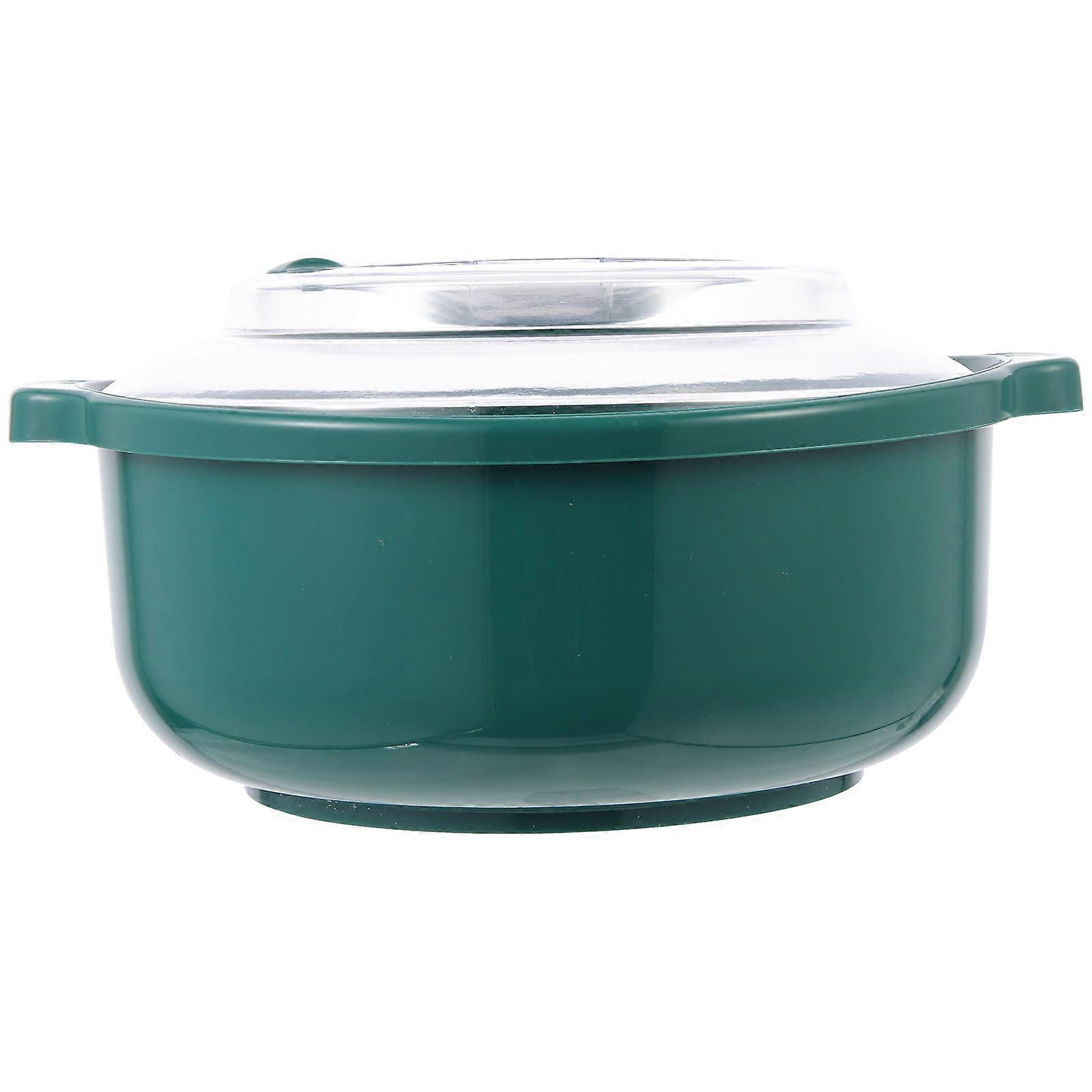 Ramen Noodles Bowl With Lid Instant Noodle Bowl Office Use Green 24.5X9CM 1Pack