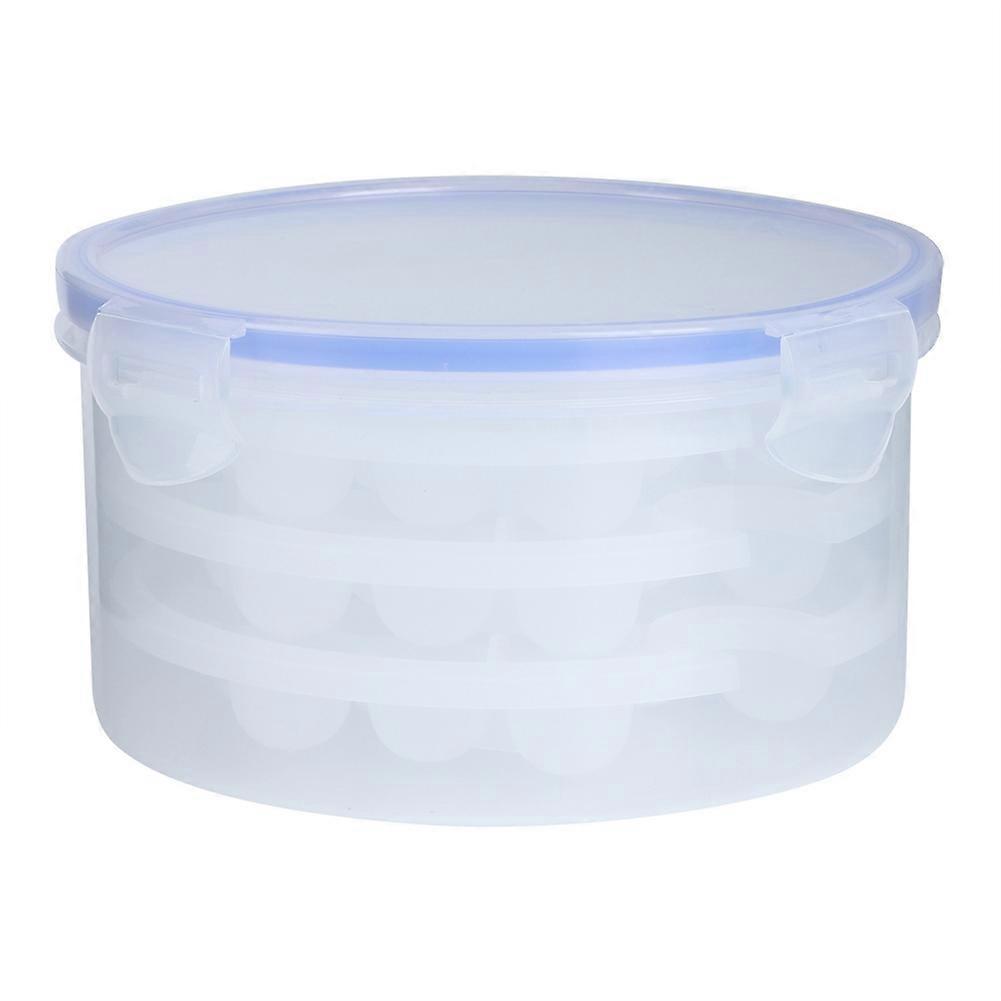 Flexible Silicone Round Ball Maker Mold Cubes Tray Ice Grid Making Box Molds(1.1L 3 Layer 51 Grids )