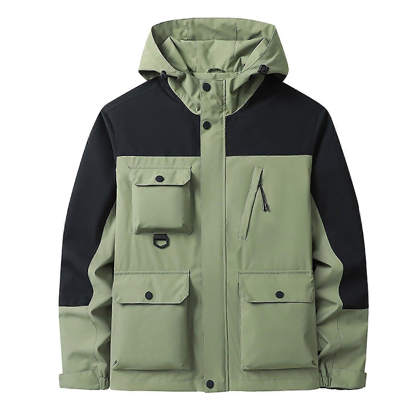 Wind Jacket Men's Lightweight Bicycle Softshell Jacket for Summer Waterproof Black A4grey M