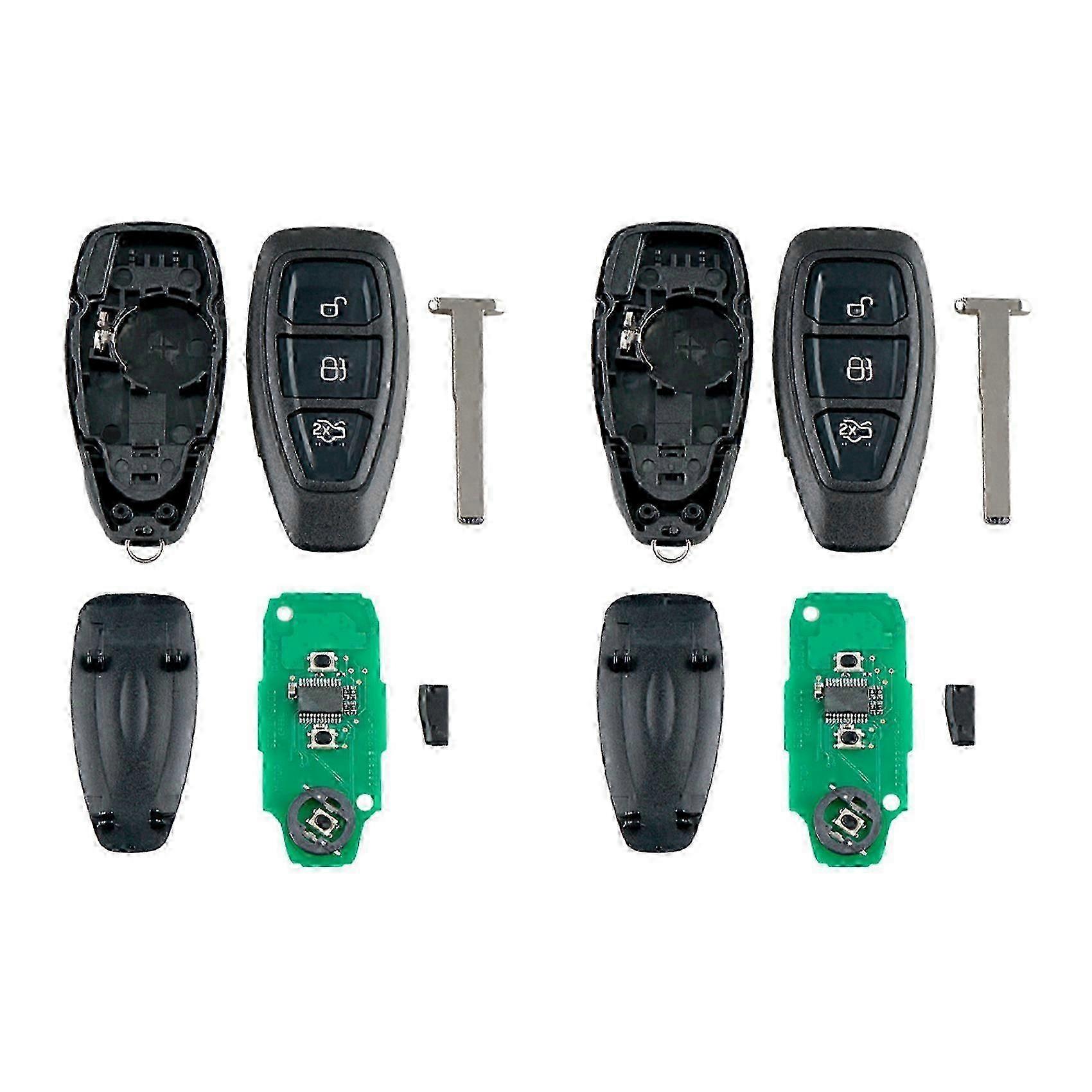 2X Car Smart Remote Key 3 Buttons Fit for Focus C-Max Mondeo Kuga Fiesta B-Max 433Mhz hwy