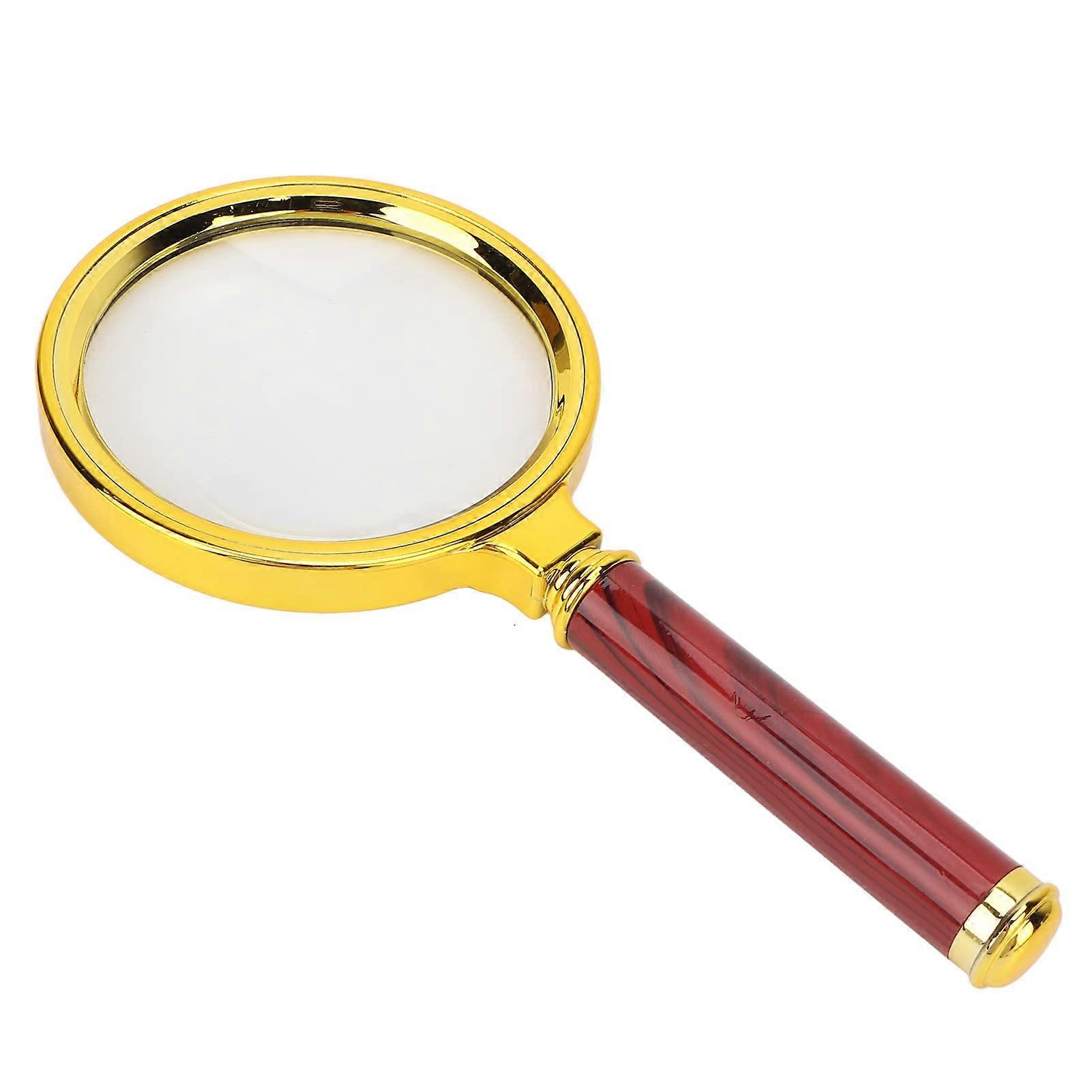 Electroplated magnifier 7X, lightweight portable comfortable grip for seniors, 70 mm