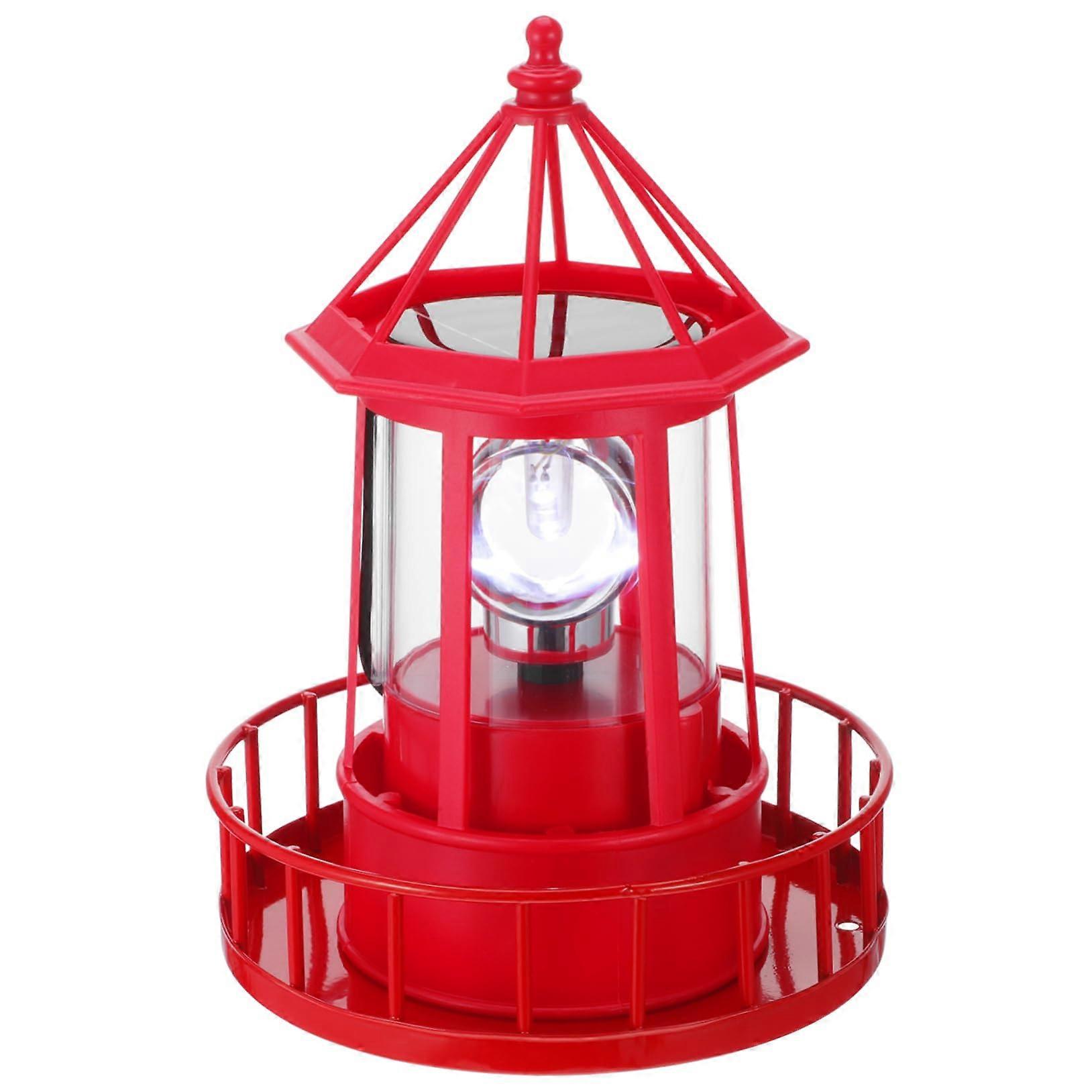 Rotating Lighthouse Nautical Lawn Decorations Solar Lighthouses Rotating Light AllRound Lighthouse Solar Light Outdoor Camping Lighthouse Light