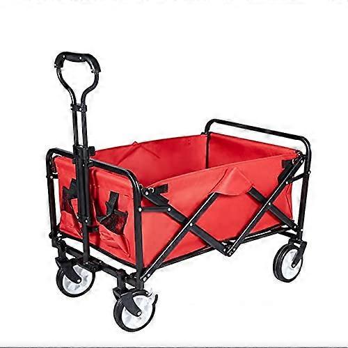 Foldable Hand Truck, Collapsible Cart, Camping Wagon, Foldable Utility Cart, OutdoorGardenSports Hand Wagon for Camping, Garden, Beach, Everything
