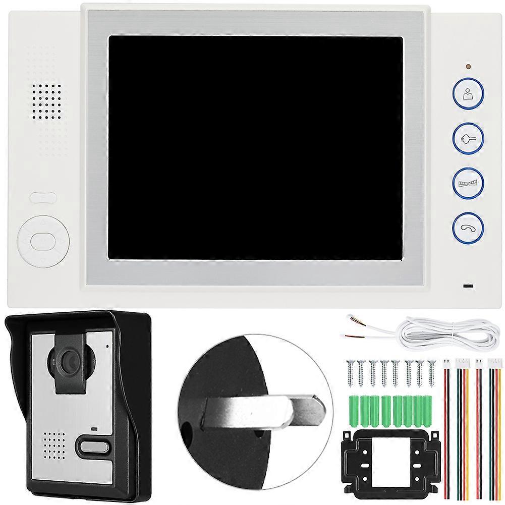 8in LCD Vidéo Portier Téléphone Interphone Filaire Interphone Sonnette Kit Système de Déverrouillage de Sécurité